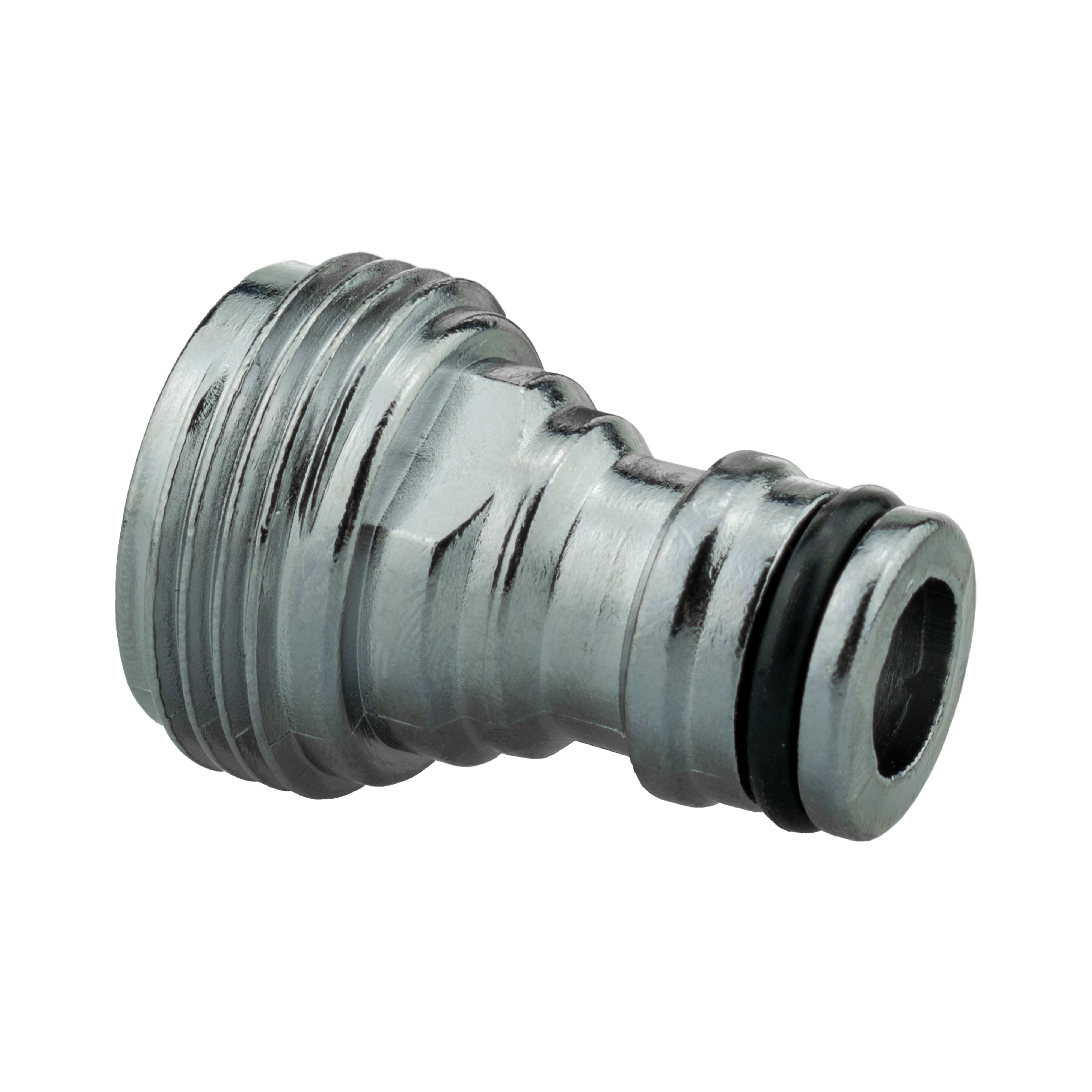 IBC 2” S60X6 Cap with Lever Valve, Click Lock and Hose Connector Zinc