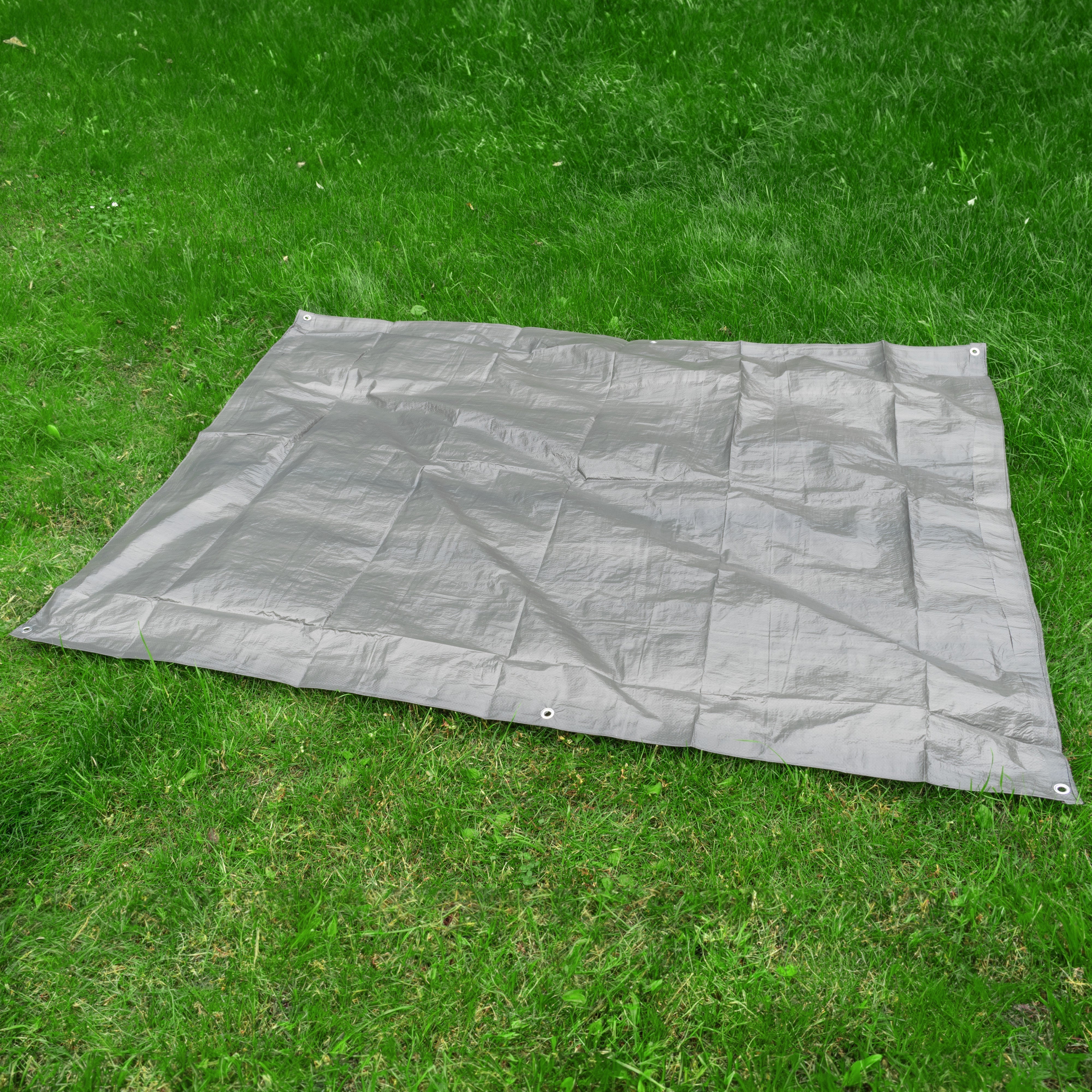 Gray S-Grade Tarpaulin 2m x 2m