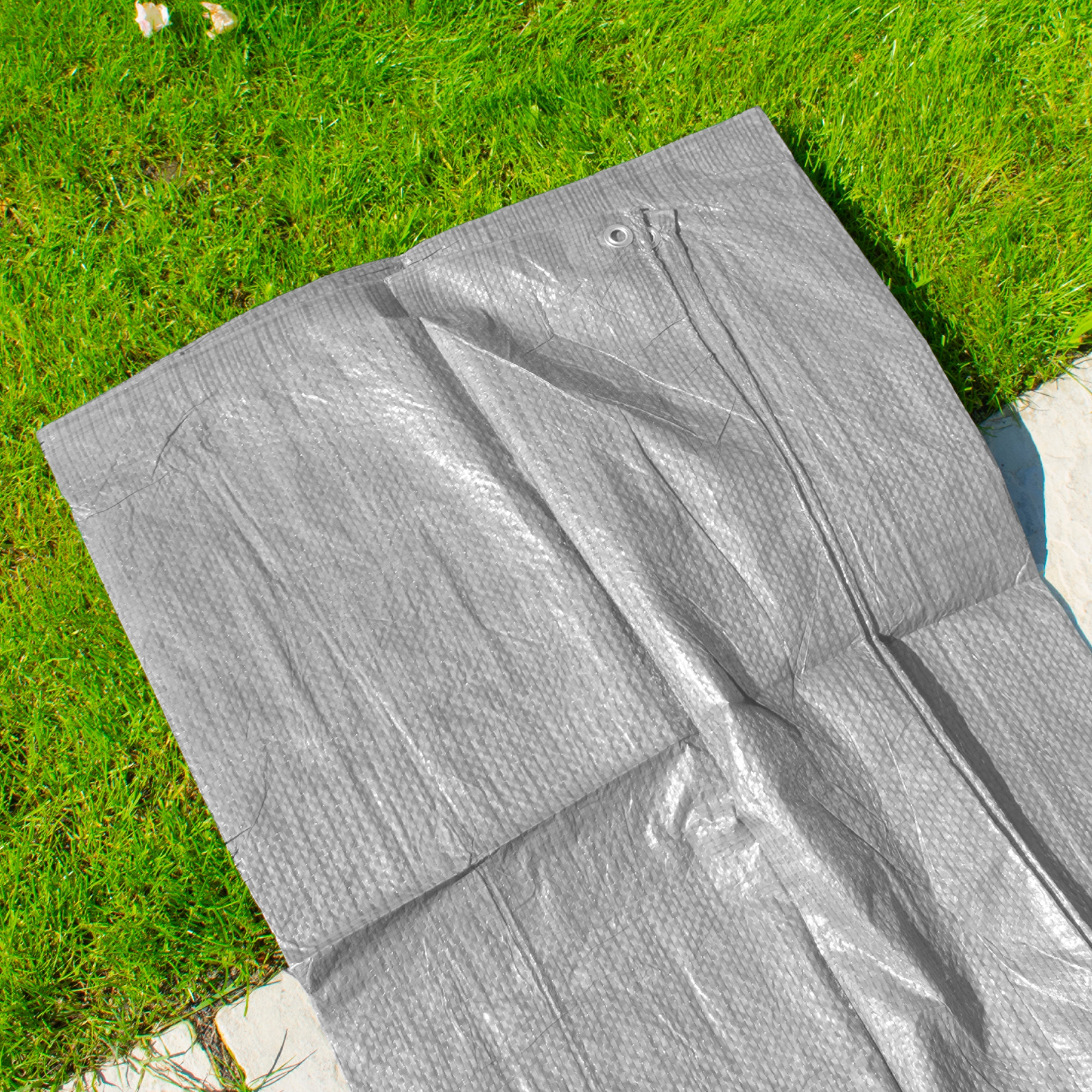 Gray S-Grade Tarpaulin 2m x 2m
