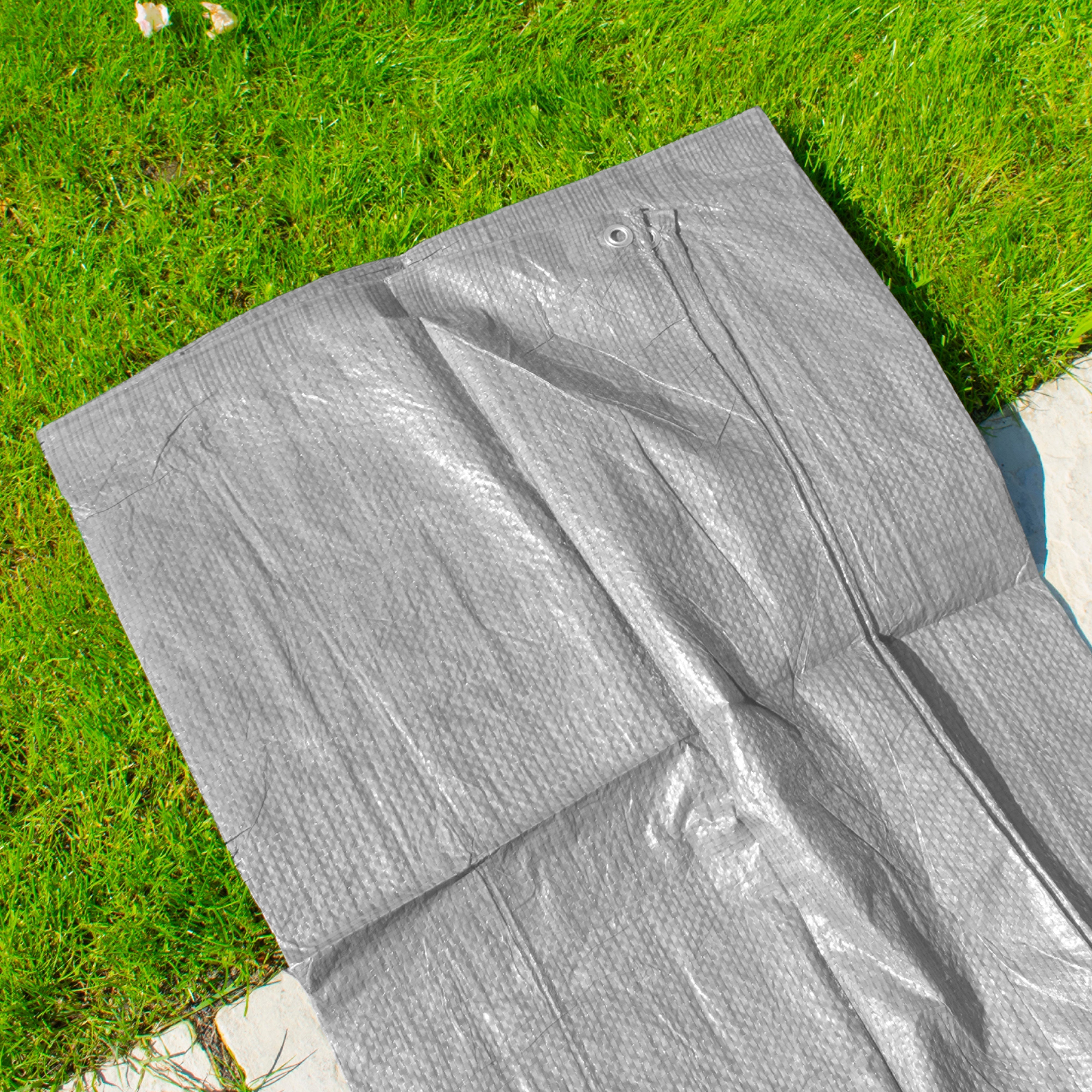 Gray S-Grade Tarpaulin 2m x 4m