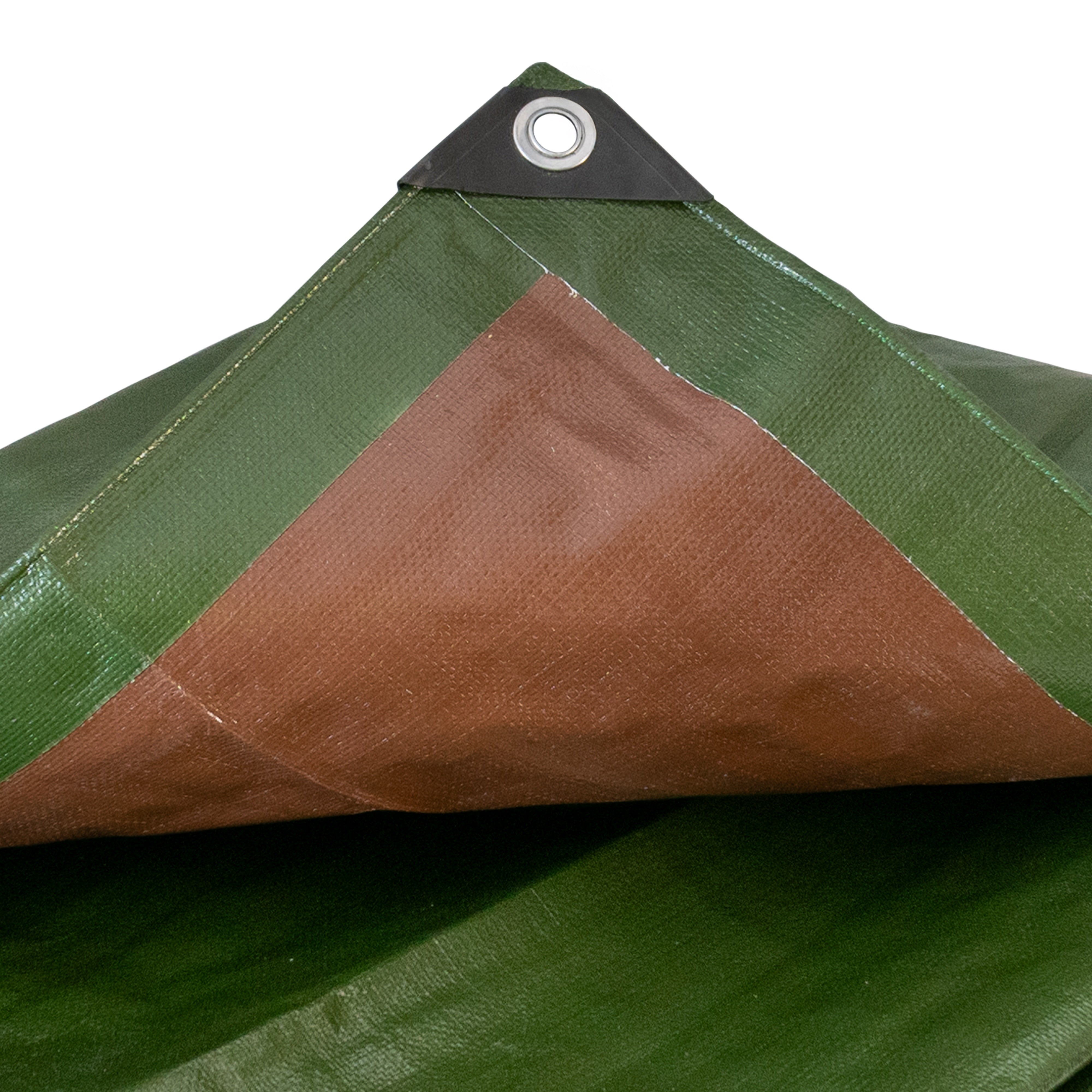 Green/Brown L-Grade Tarpaulin 1m x 1m
