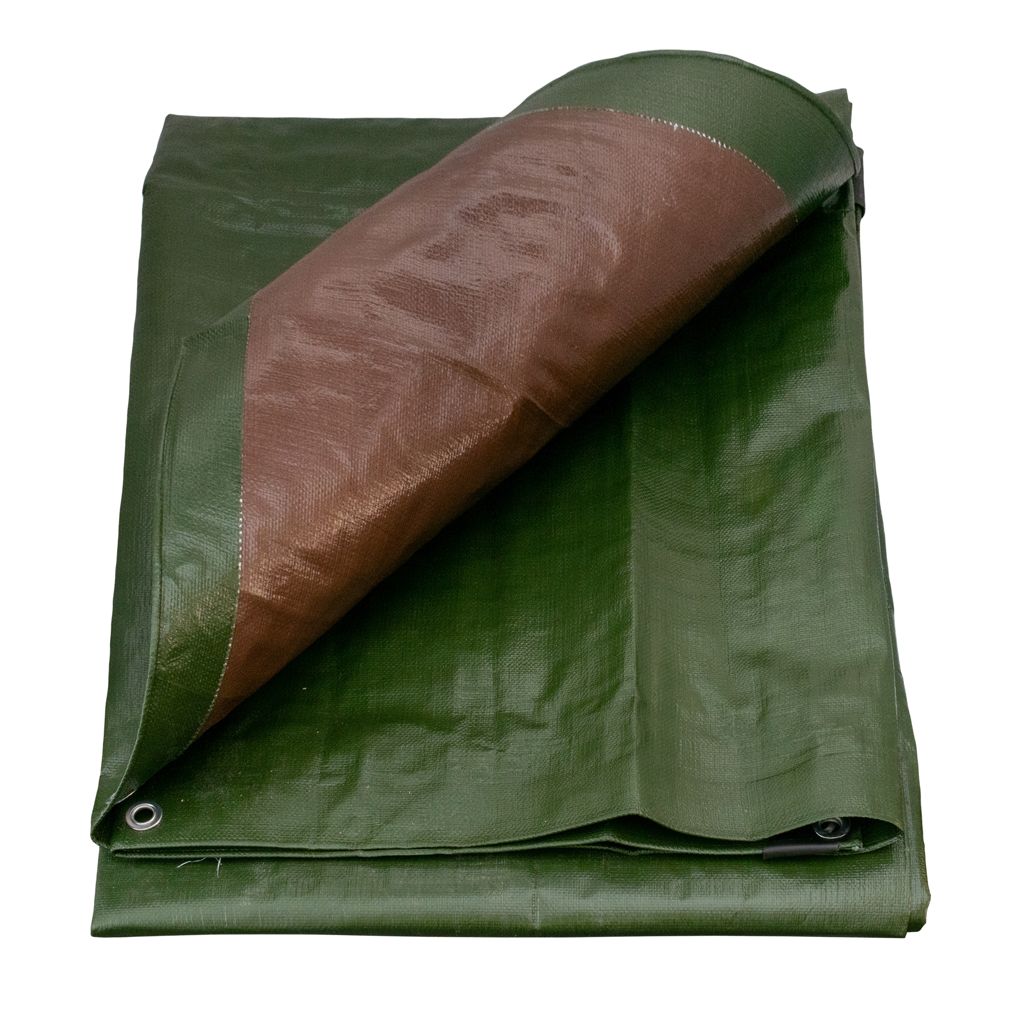 Green/Brown L-Grade Tarpaulin 1m x 1m