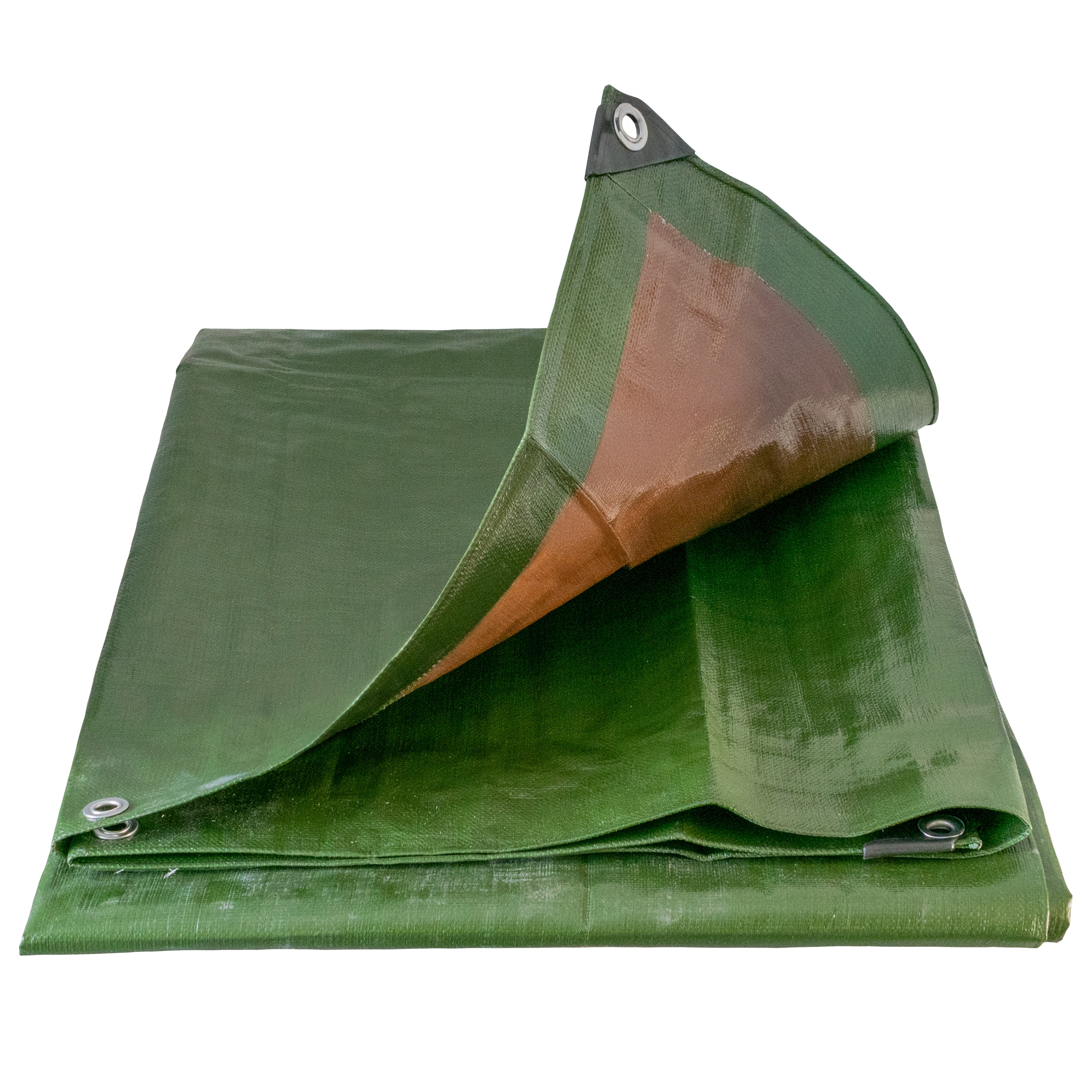 Green/Brown L-Grade Tarpaulin 1m x 1m