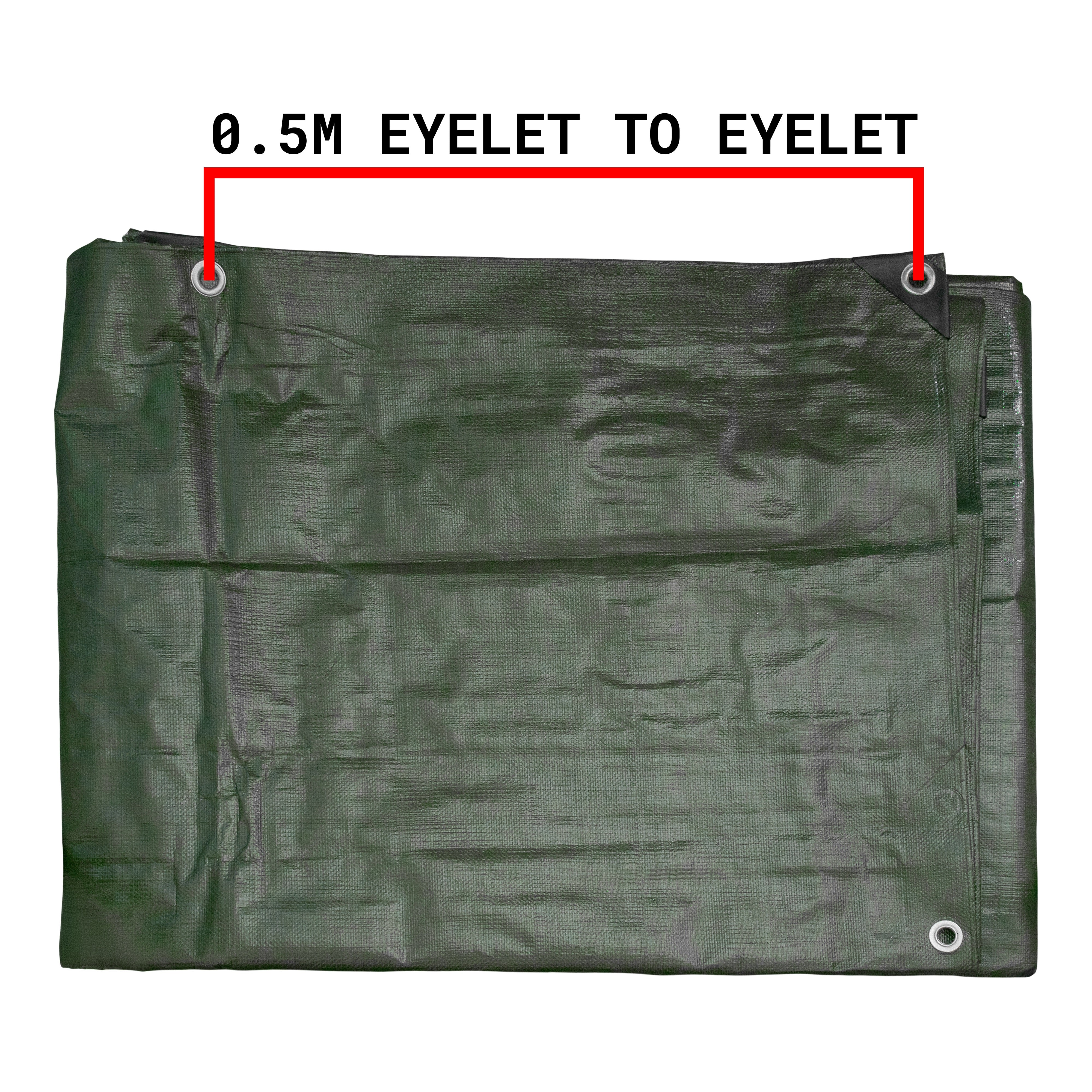 Green/Brown L-Grade Tarpaulin 1m x 1m