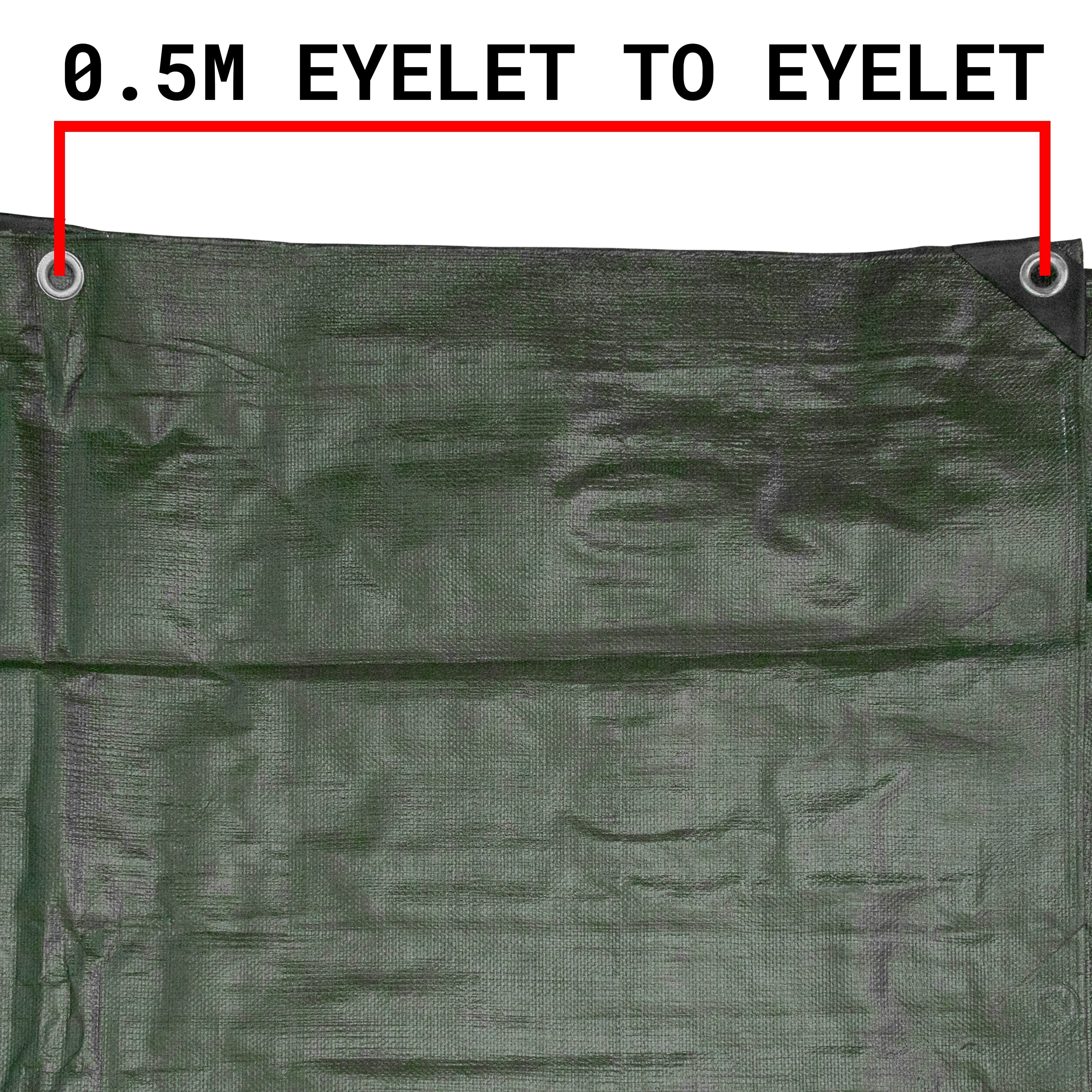 Green/Brown L-Grade Tarpaulin 1m x 1m