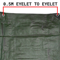Green/Brown L-Grade Tarpaulin 10m x 12m