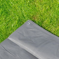 Grey L-Grade Tarpaulin with Bungee Balls (Black)