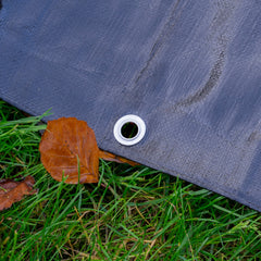 Black/Silver L-Grade Tarpaulin 2m x 2m