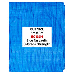 Blue S-Grade Tarpaulin 5m x 8m