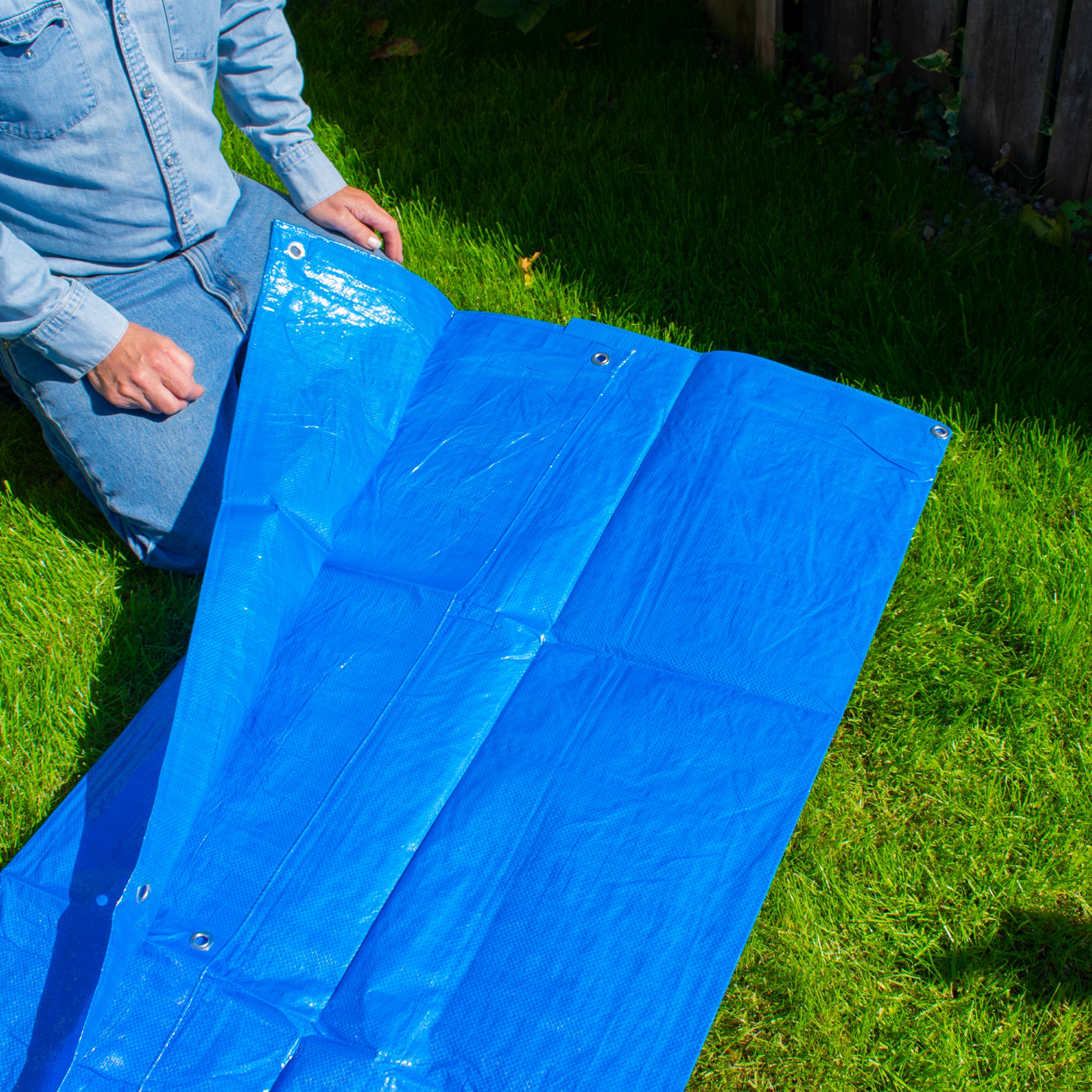 Blue S-Grade Tarpaulin 5m x 8m