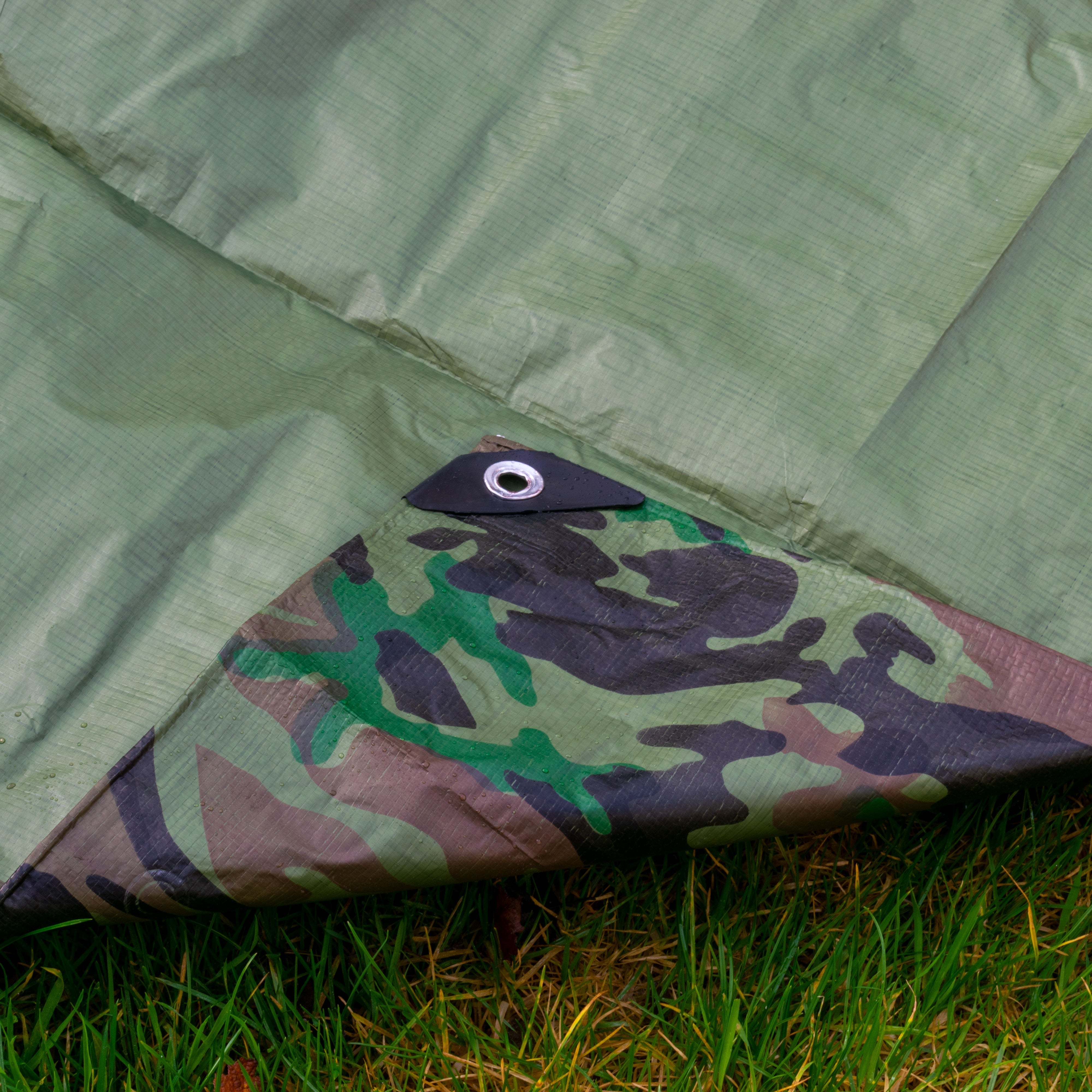 Camouflage M-Grade Tarpaulin 4m x 6m BRADAS