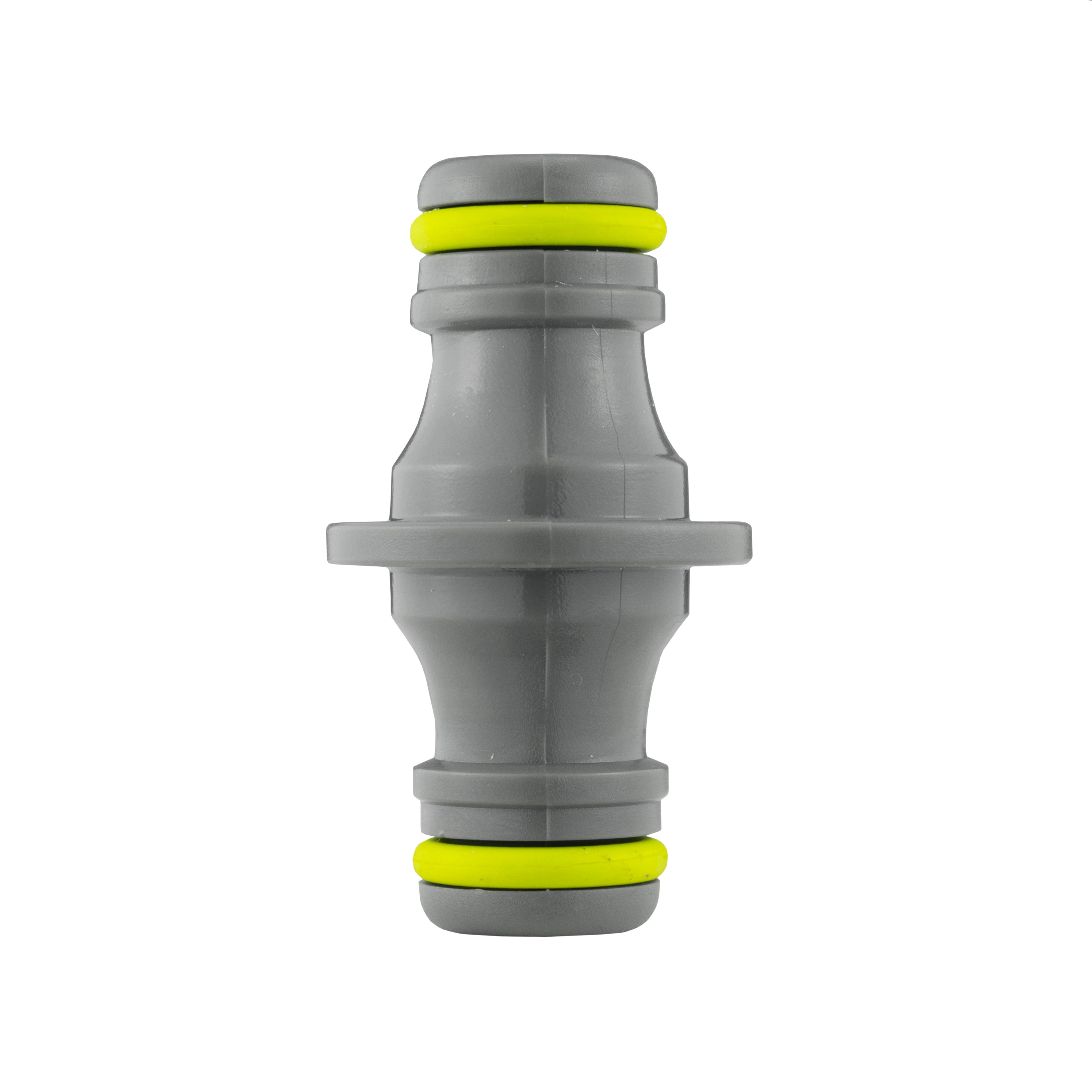 IBC 2” S60X6 Cap with Threaded Hose Fitting, Double Male and Hose Connector Lime