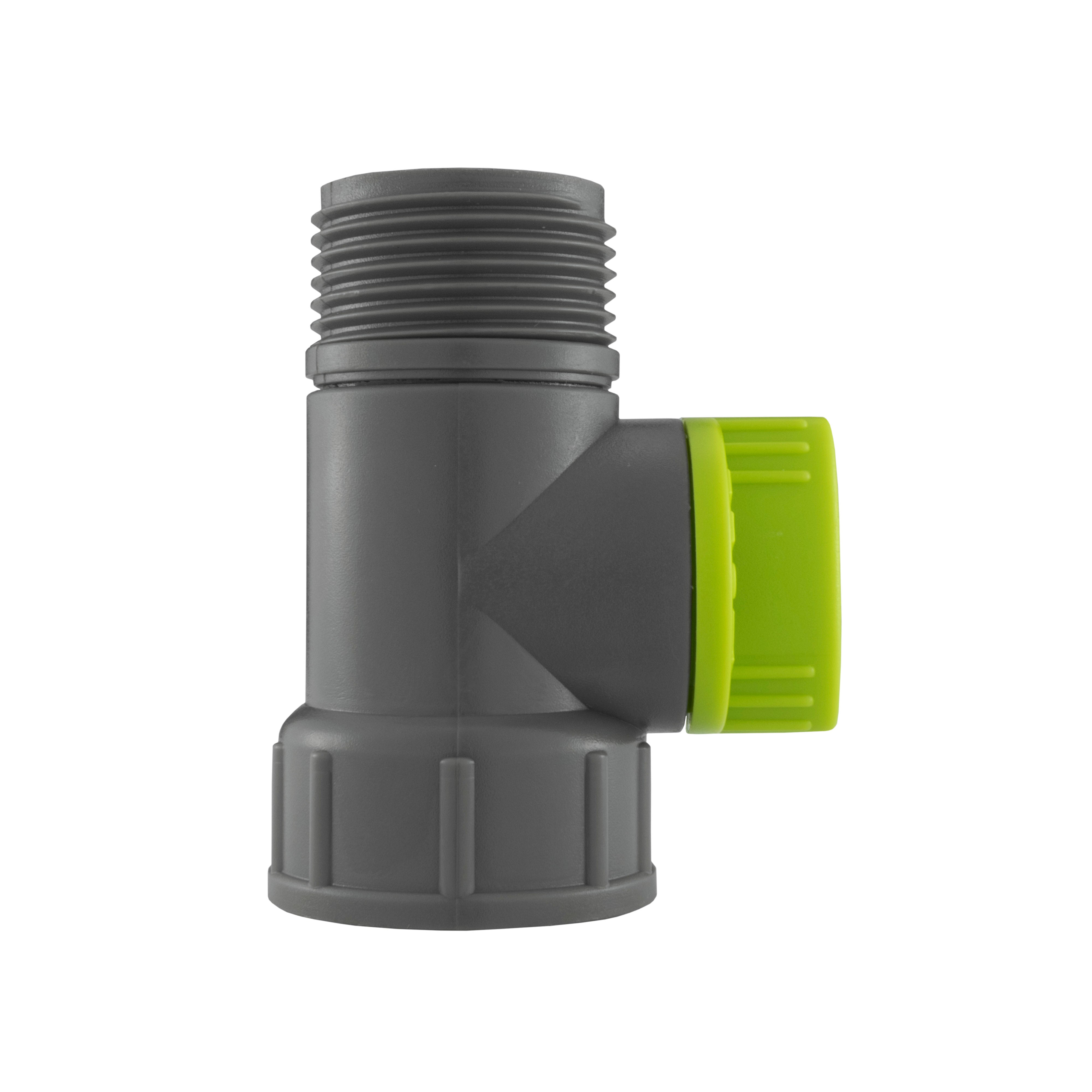 IBC 2” S60X6 Cap with BSP Threaded Valve and Hose Connector Lime