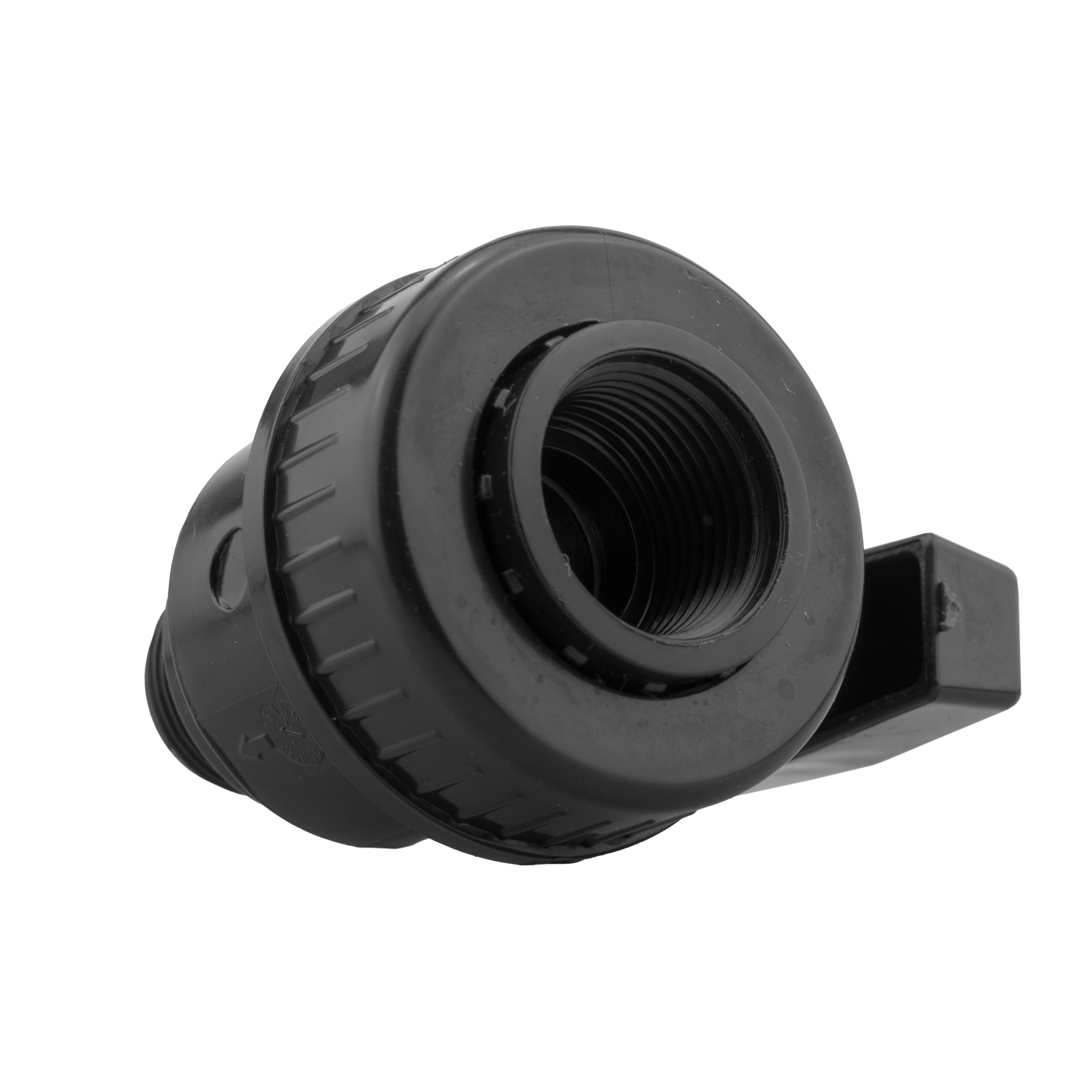 Wall Flange Kit 25mm MDPE + Large Plastic Valve & 25mm MDPE Straight