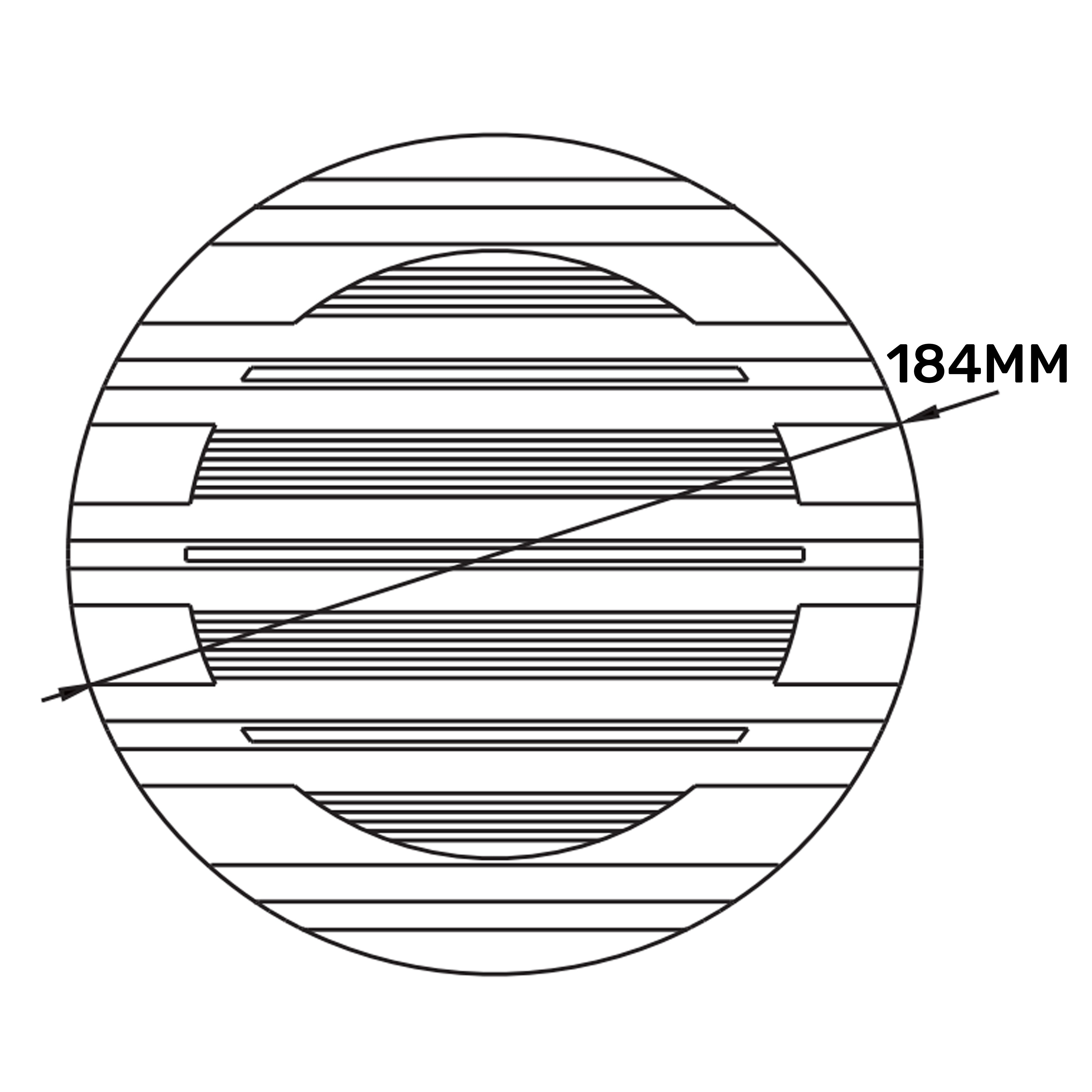 Louvre Vent Round Bella 150mm White