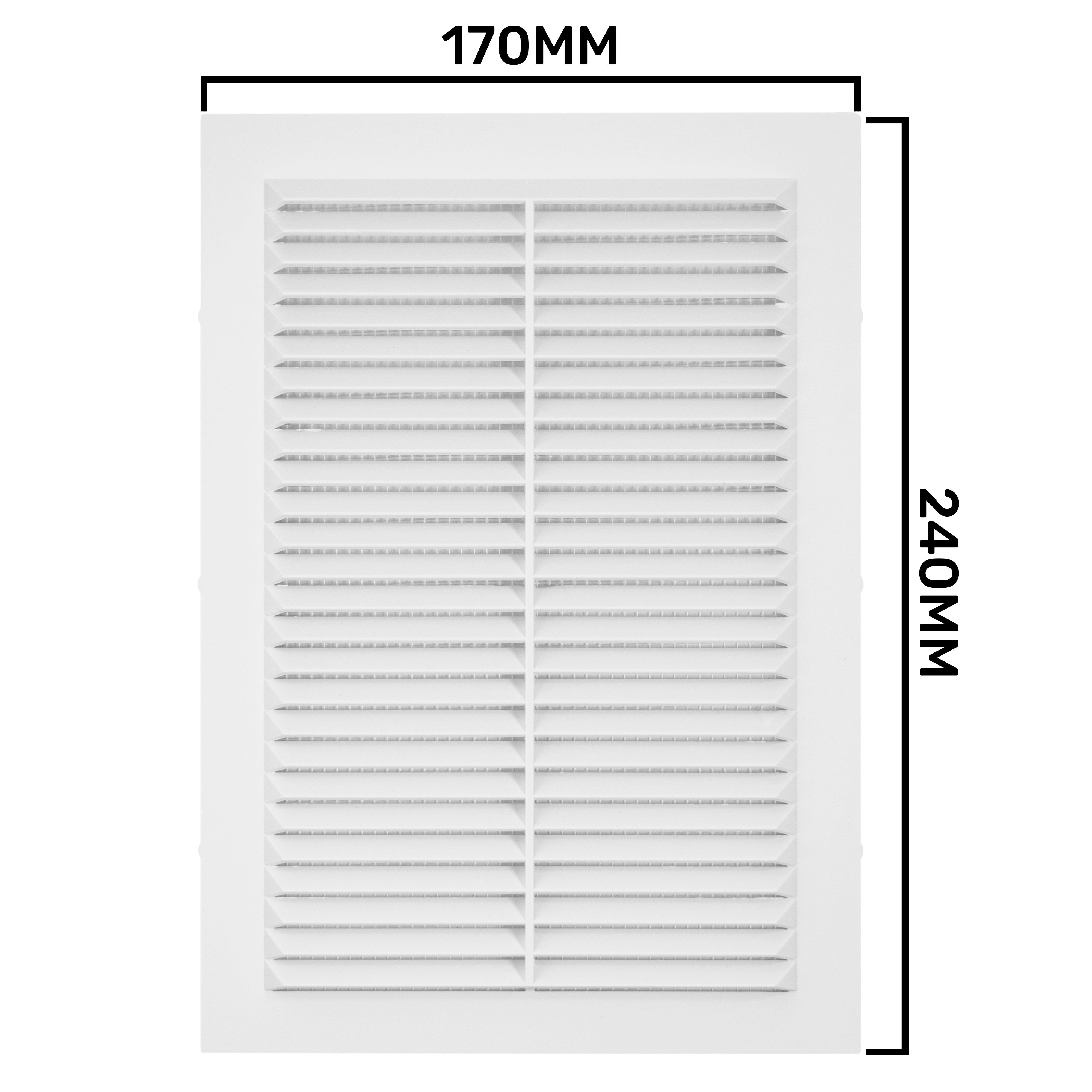 Louvre Vent  D/170x240W 240mm X 170mm with Fly Screen
