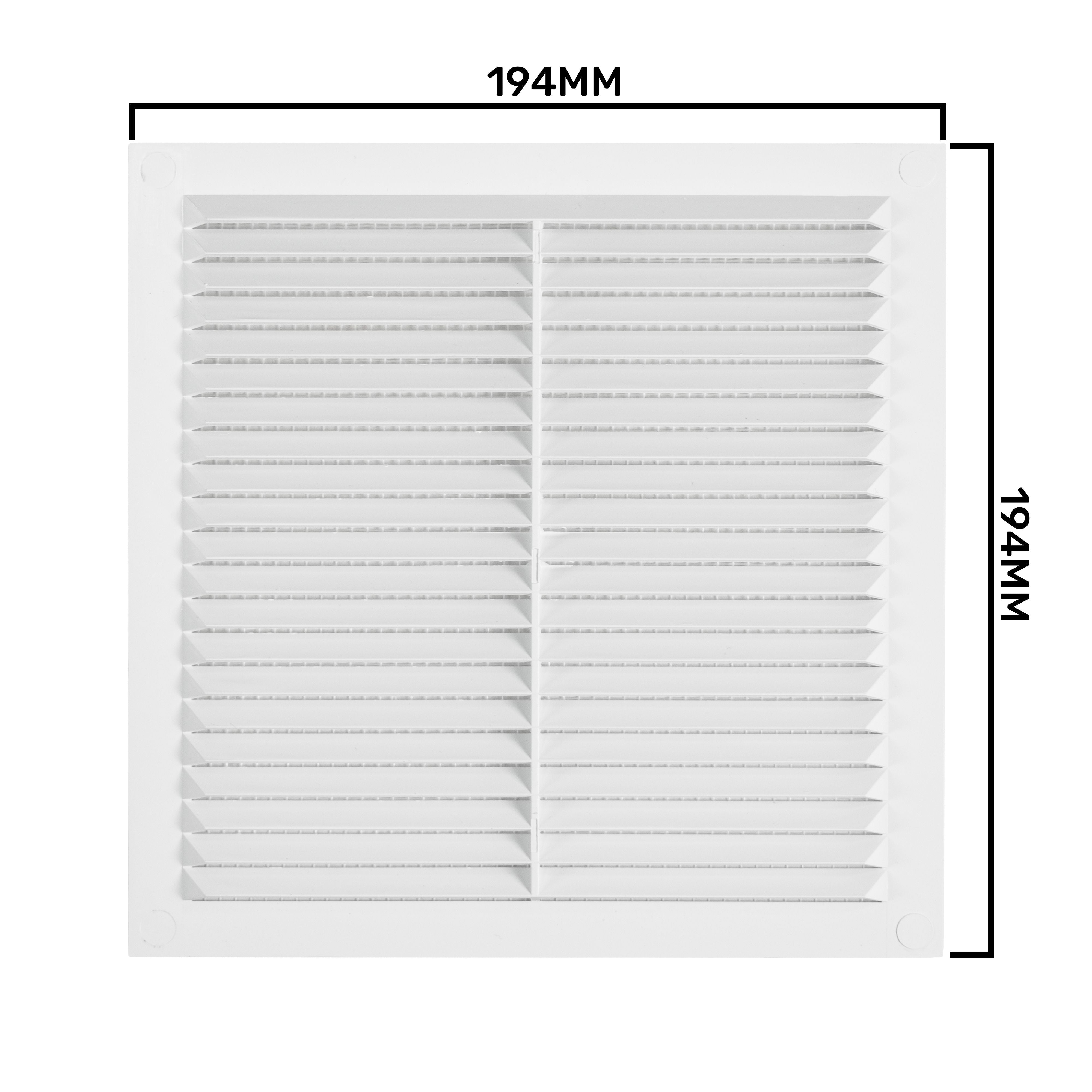Louvre Vent  D/195W 195mm X 195mm with Fly Screen