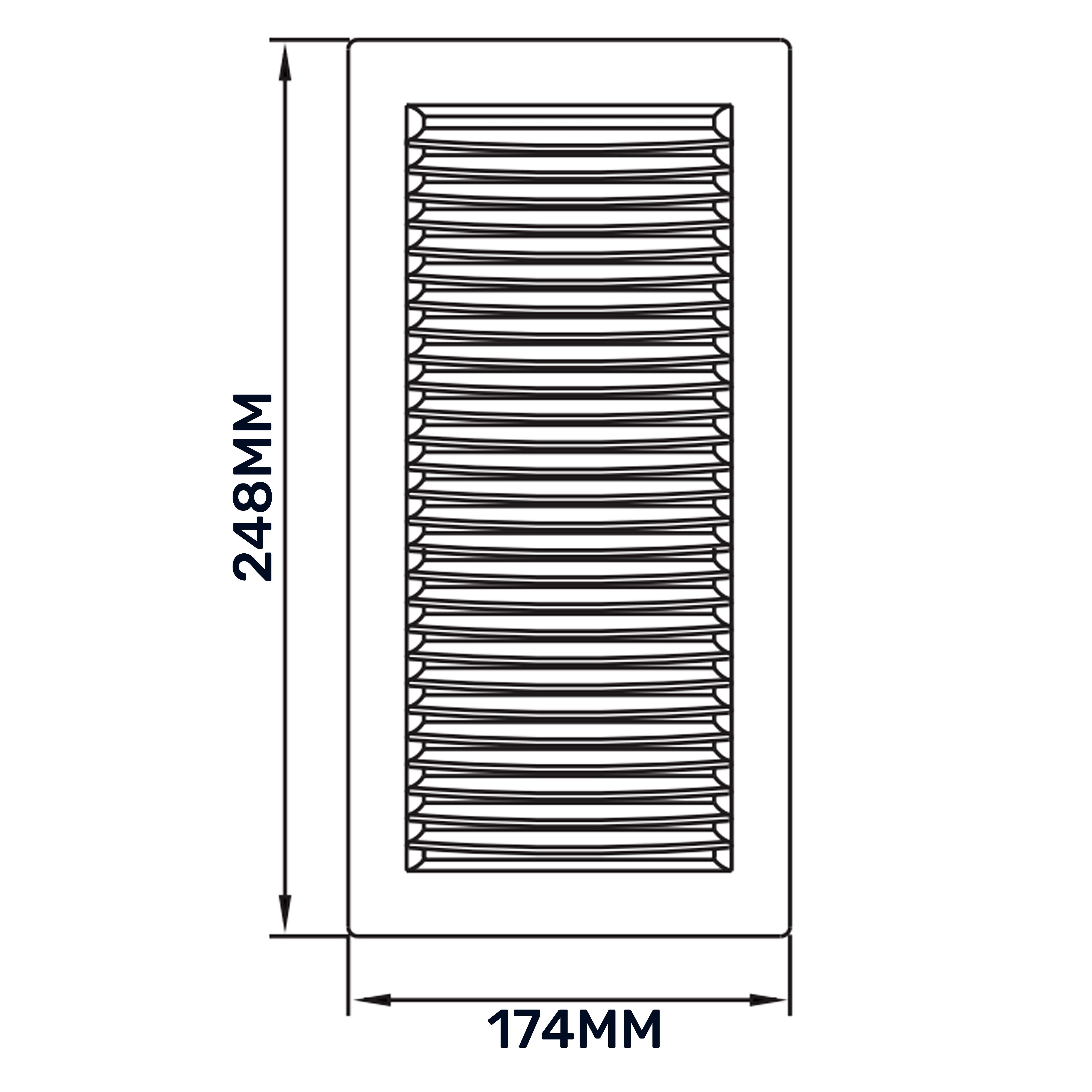 Louvre Vent White DL/140X210 RW LUX With Fly Mesh
