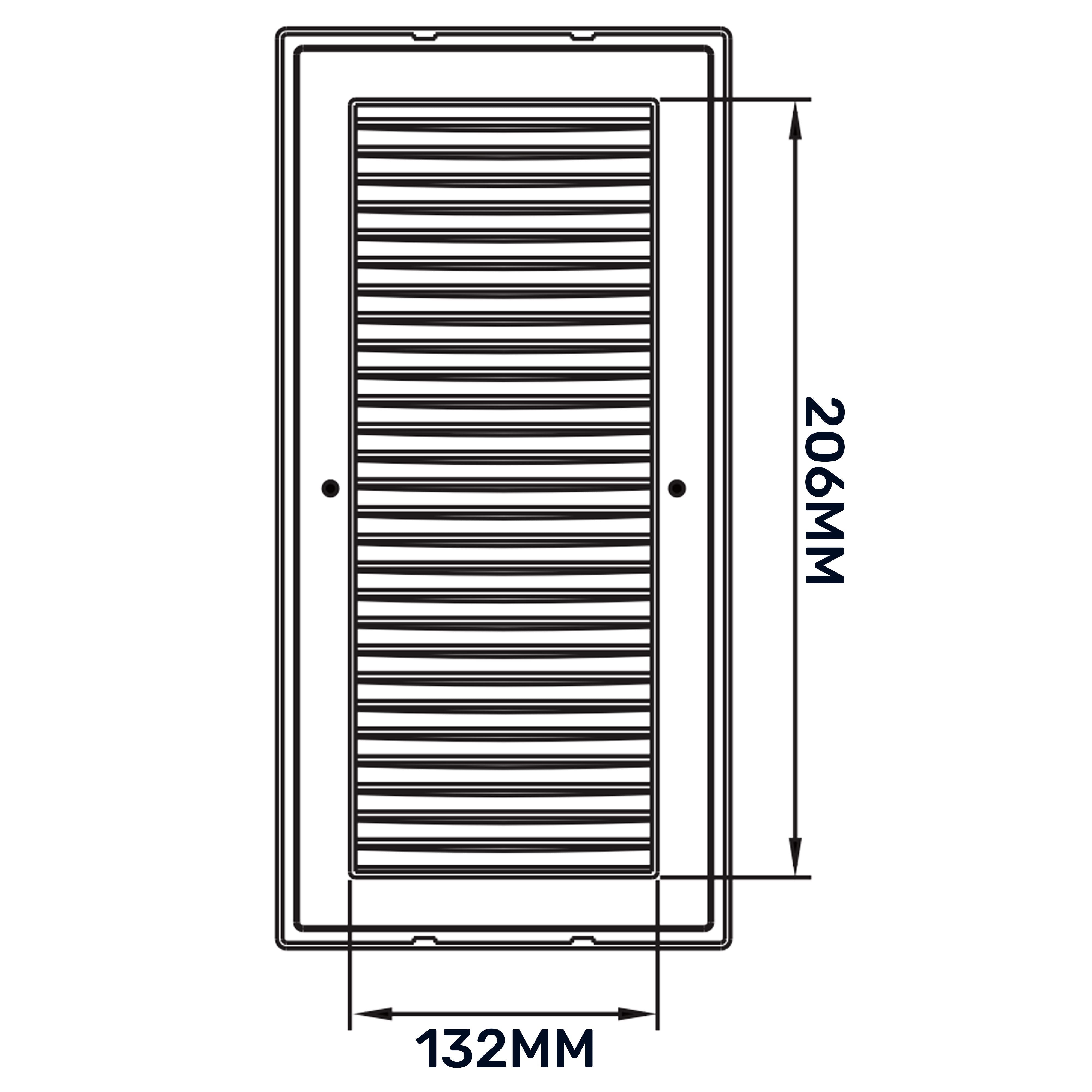 Louvre Vent White DL/140X210 RW LUX With Fly Mesh