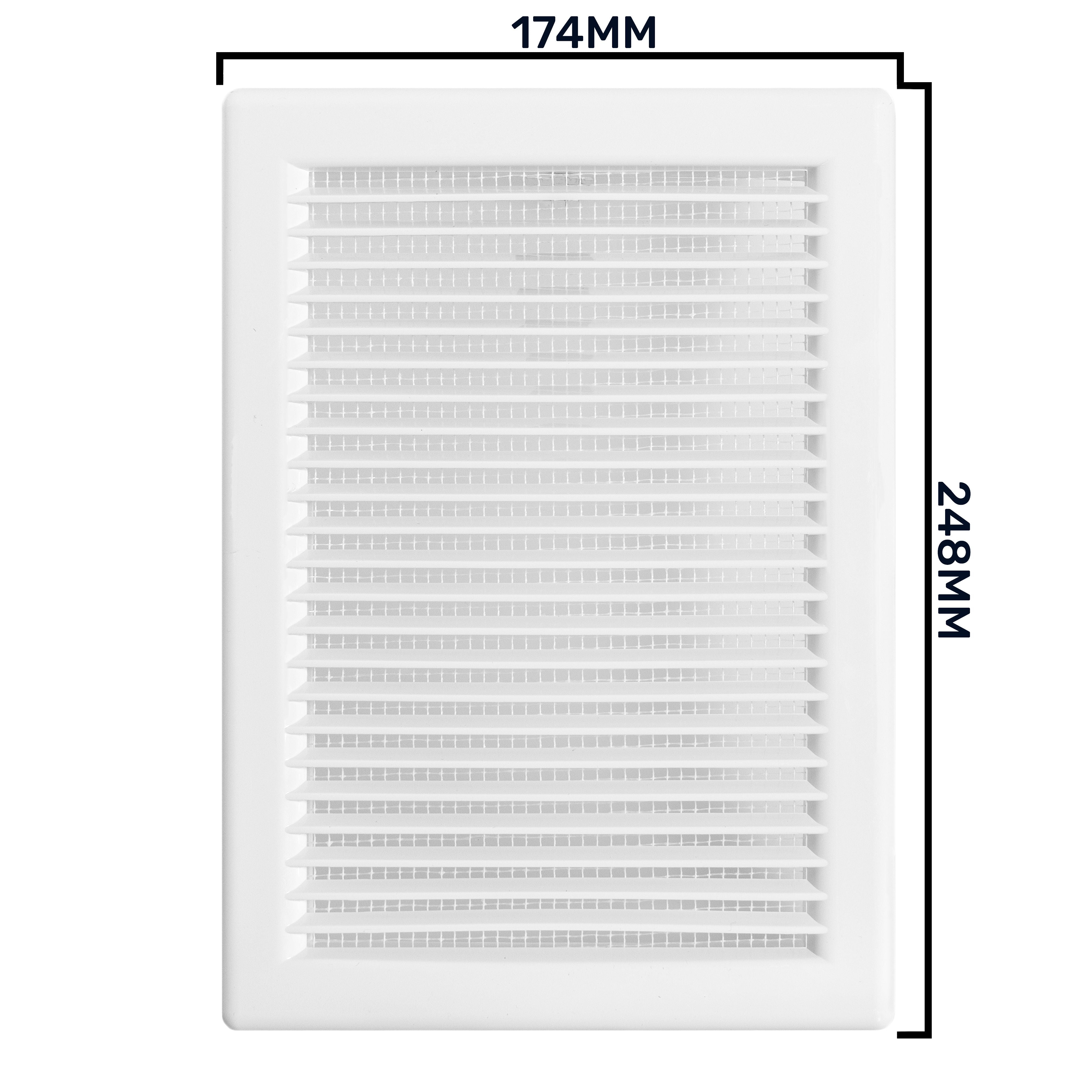 Louvre Vent White DL/140X210 RW LUX With Fly Mesh