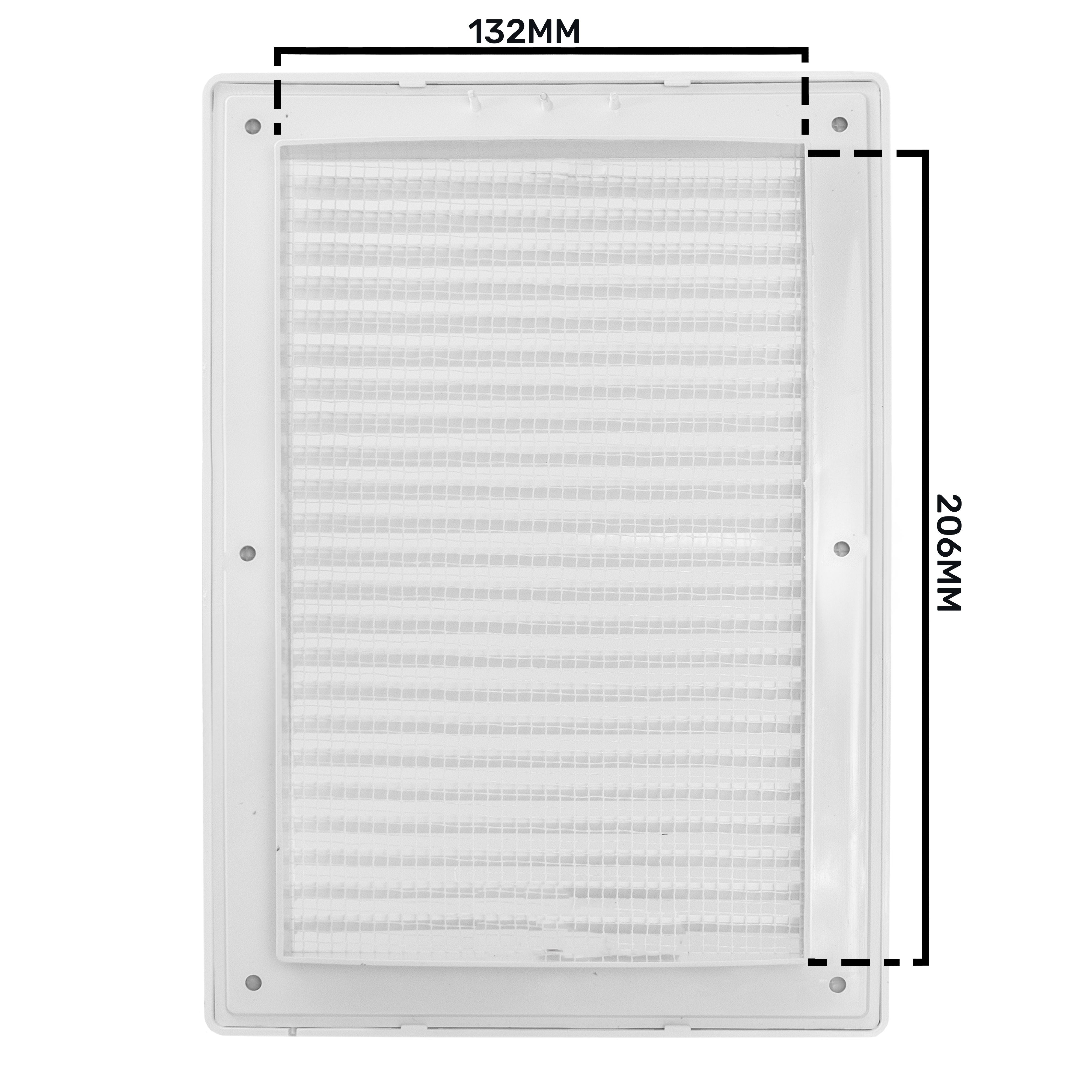 Louvre Vent White DL/140X210 RW LUX With Fly Mesh