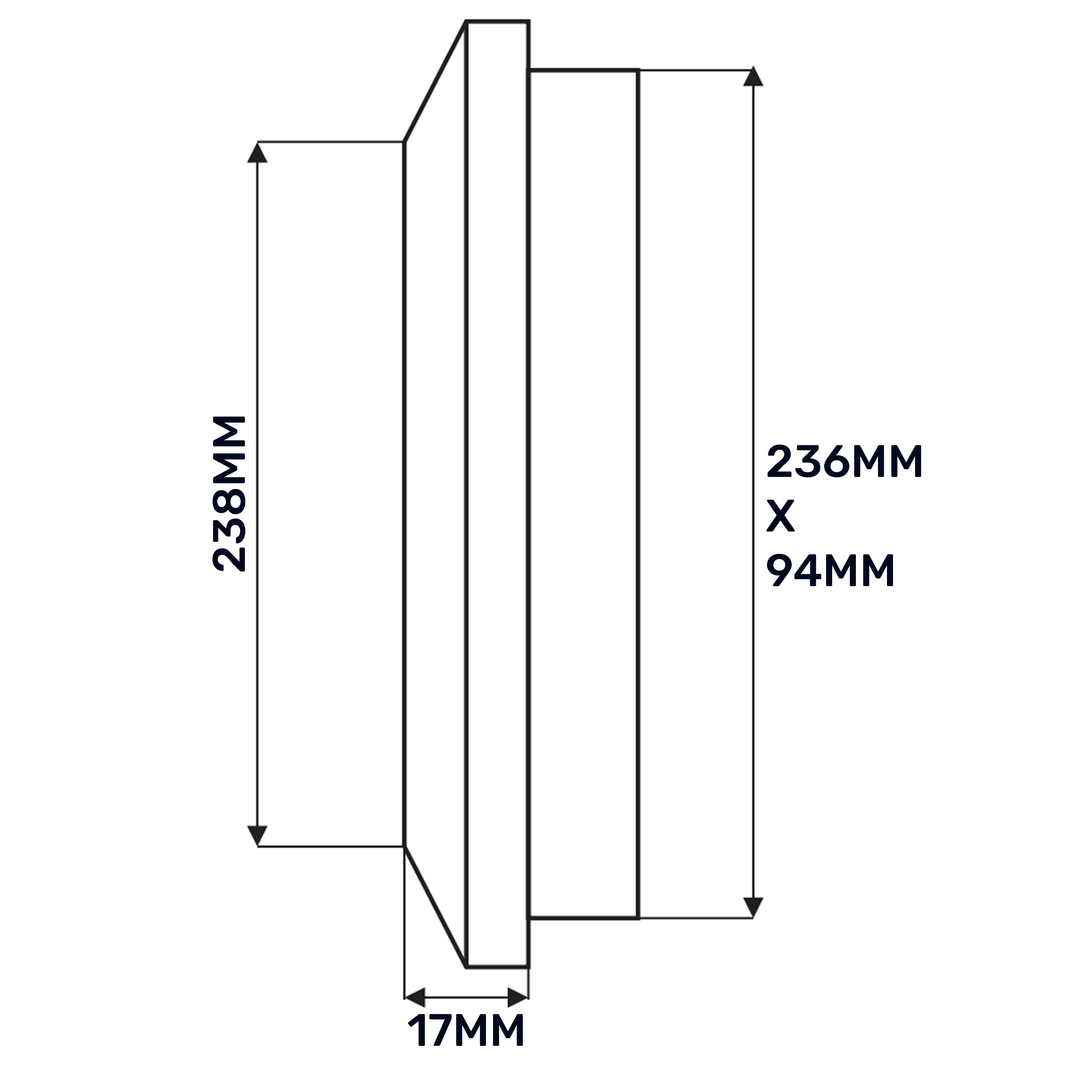 Louvre Vent Duo Smart 90/240 90mm X 240mm With Fly Mesh