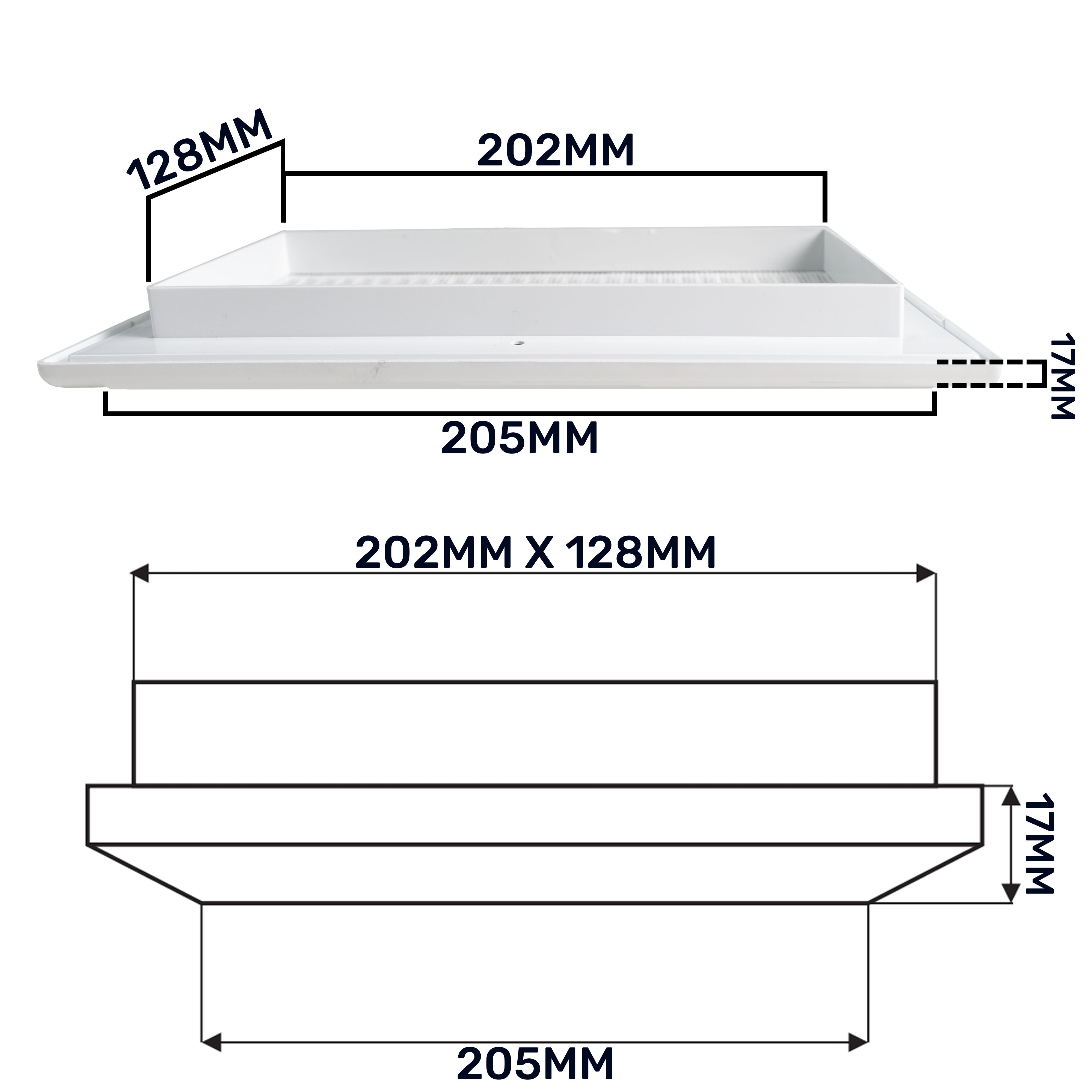 Louvre Vent Duo Smart 140/210 140mm X 210mm With Fly Mesh