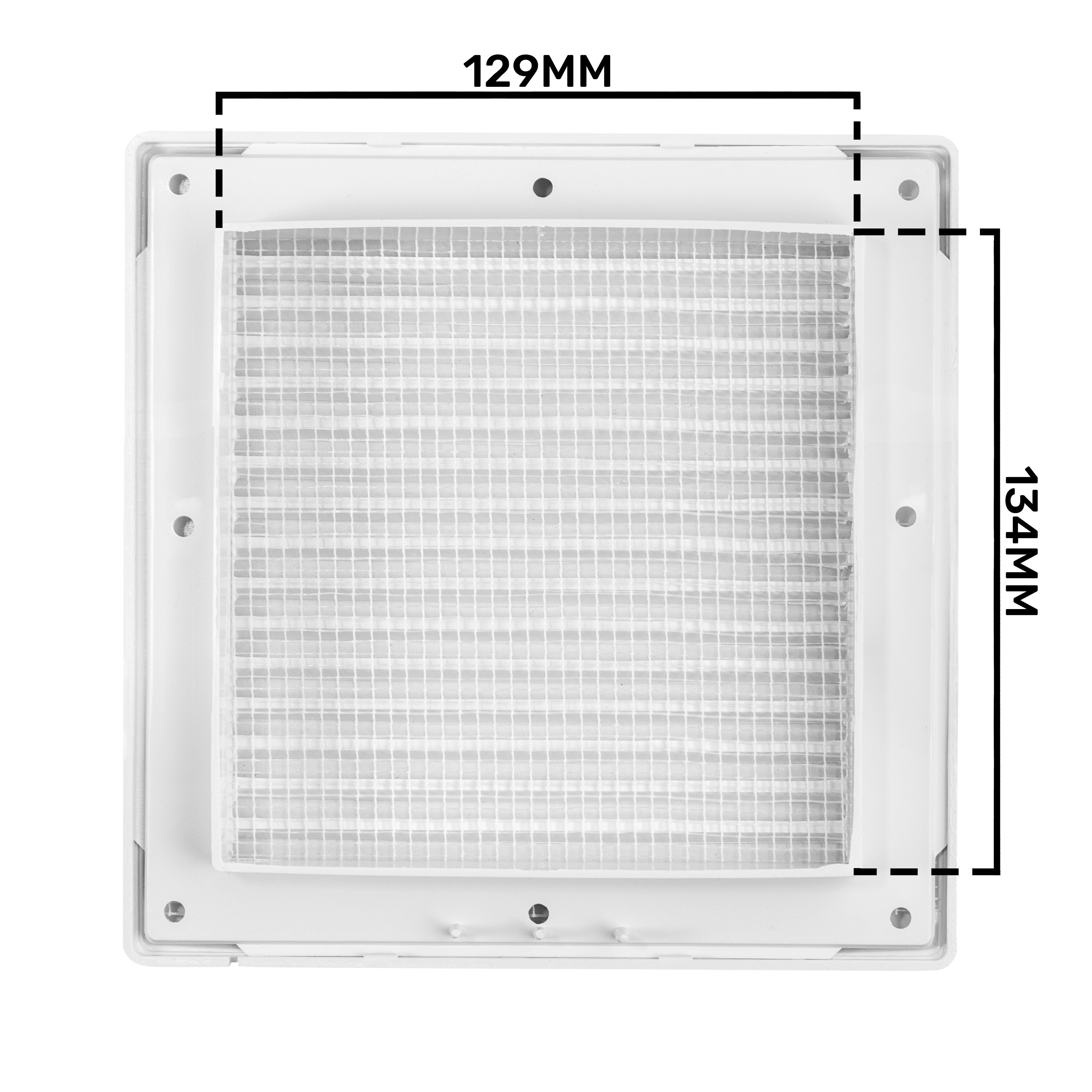 Louvre Vent White Duo Smart 135G 135mm With Fly Mesh