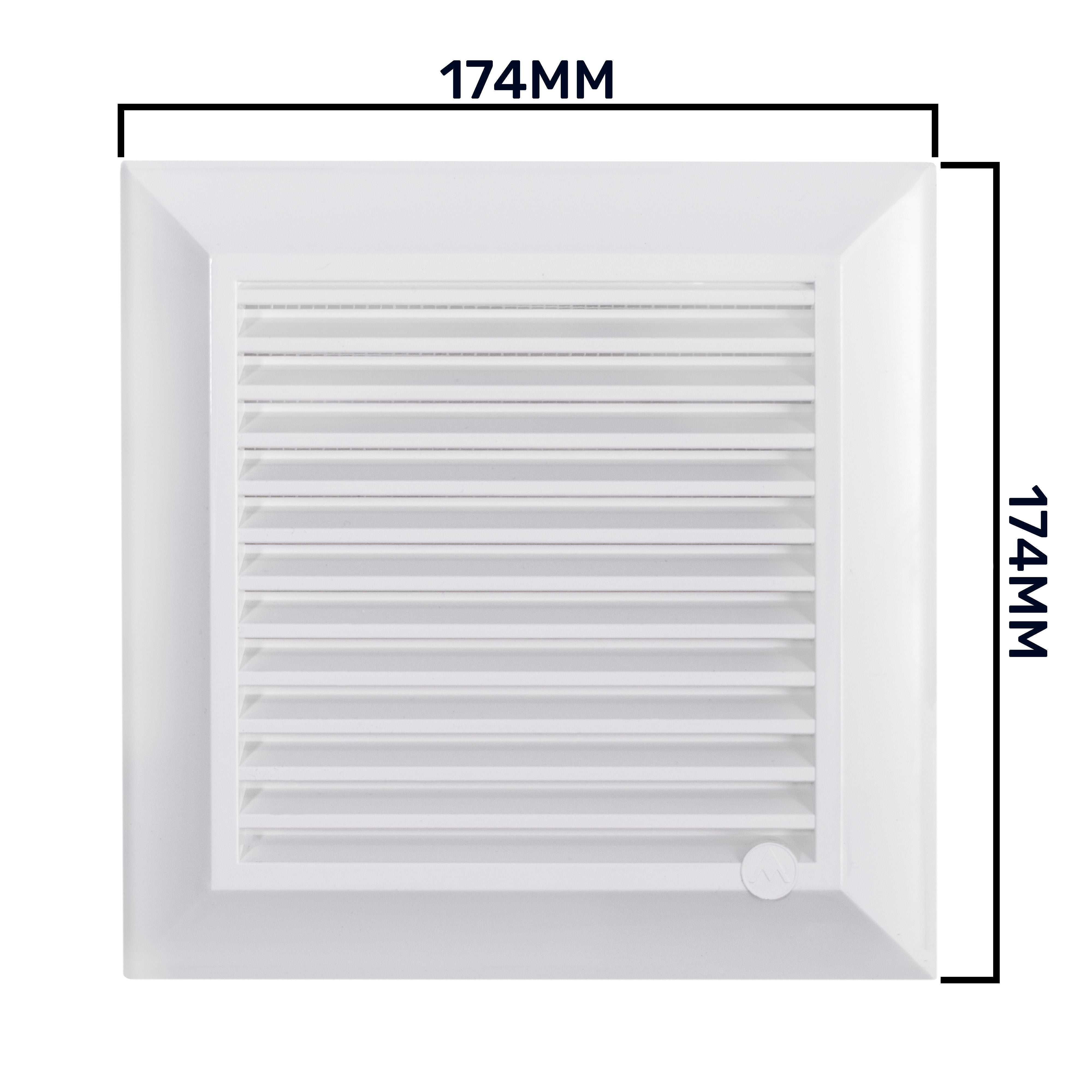 Louvre Vent White Duo Smart 135G 135mm With Fly Mesh