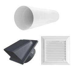 Through Wall Ventilation Kit Duo Smart DS4178 Vent with Graphite External Vent