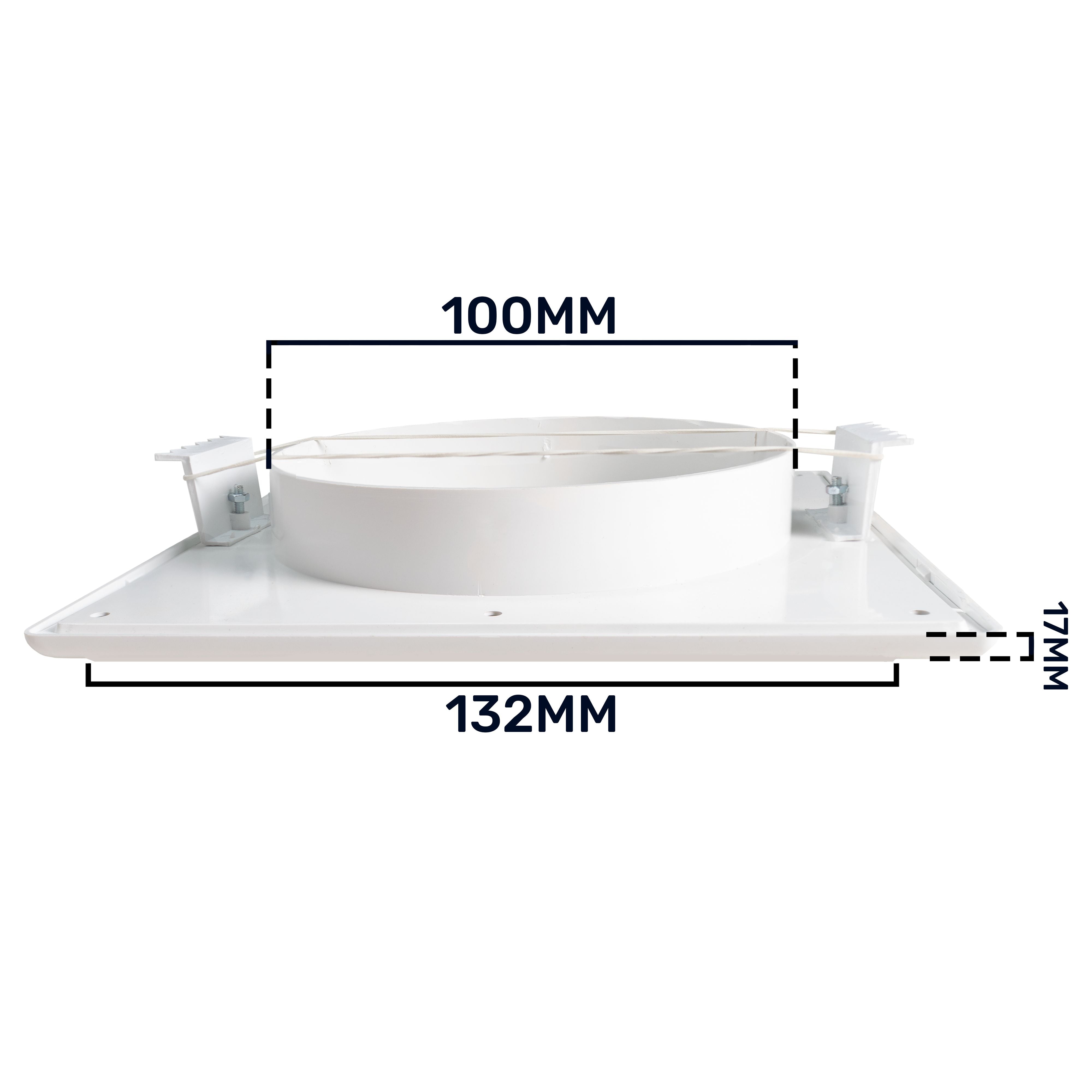 Louvre Vent White Duo Smart 135 fi 100mm With Fly Mesh