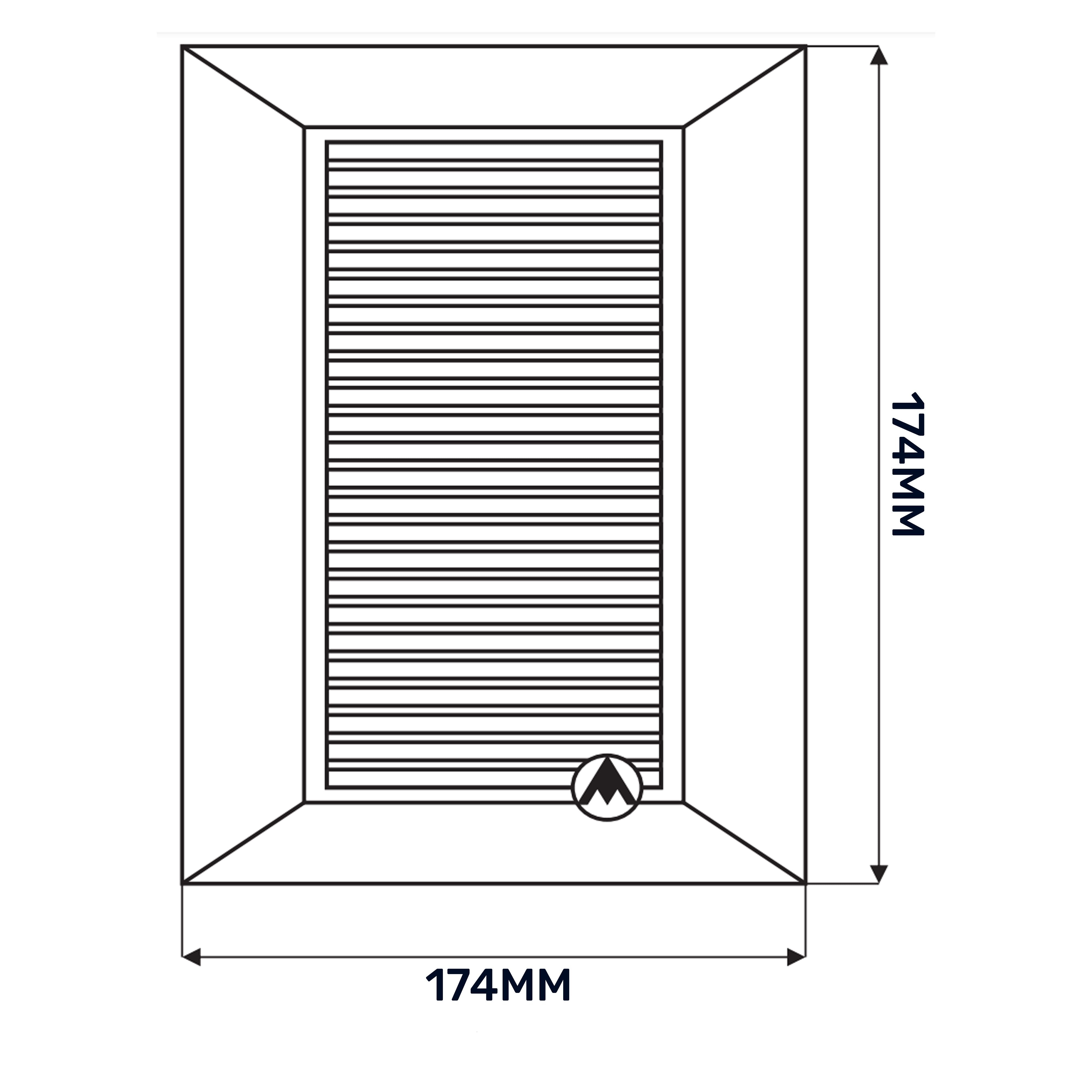 Louvre Vent White Duo Smart 135 fi 100mm With Fly Mesh