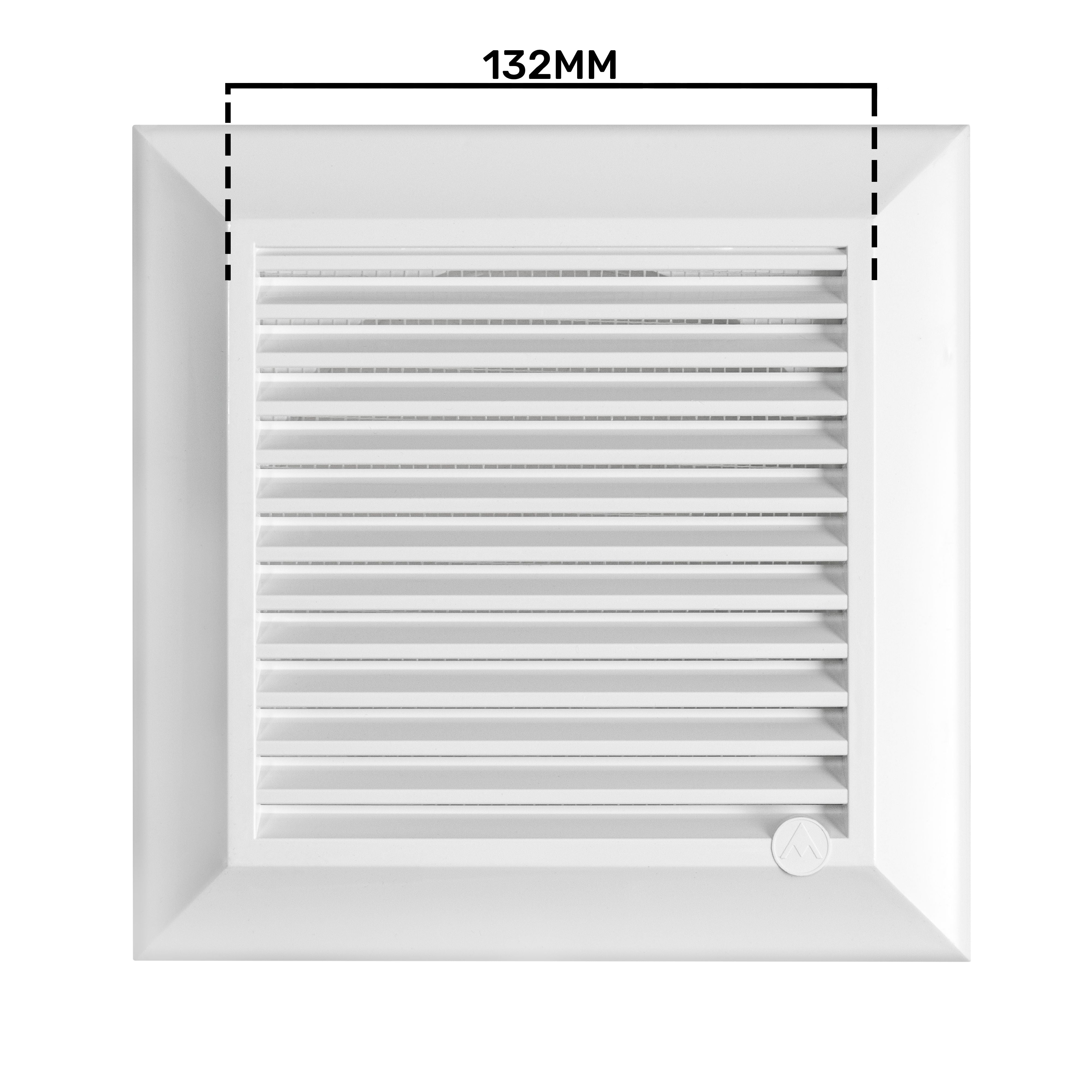 Louvre Vent White Duo Smart 135 fi 100mm With Fly Mesh