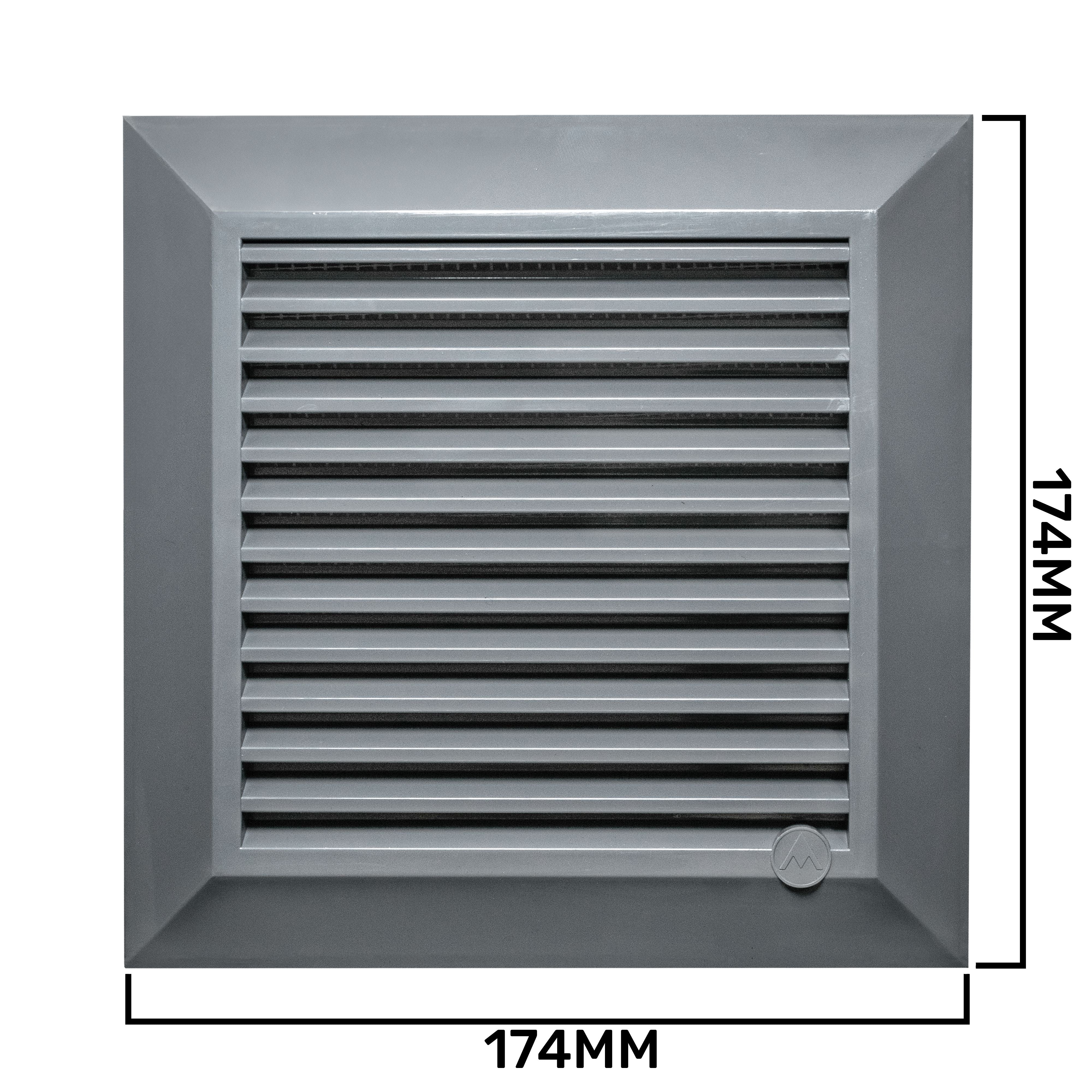 Louvre Vent Graphite Duo Smart 135G 135mm With Fly Mesh