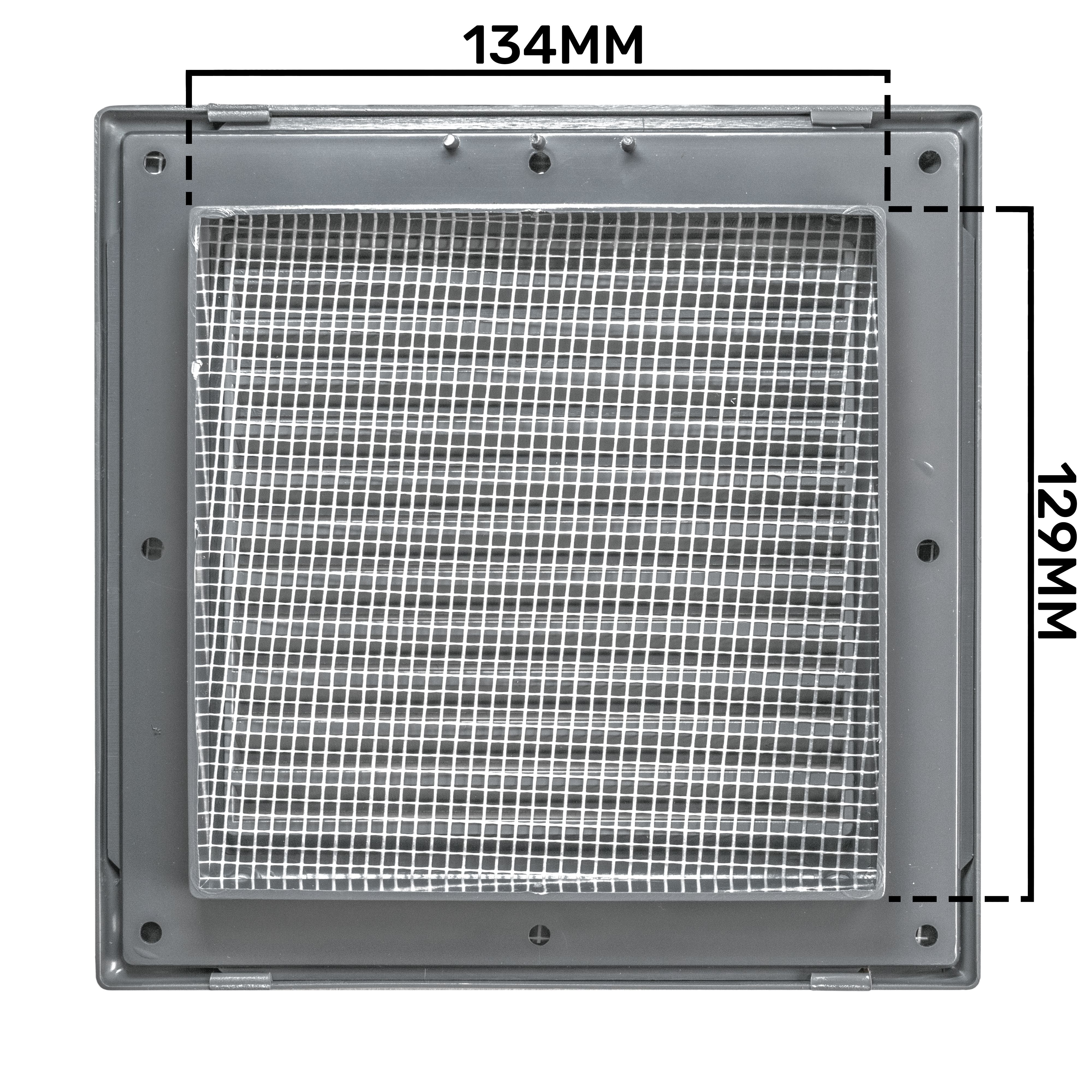 Louvre Vent Graphite Duo Smart 135G 135mm With Fly Mesh