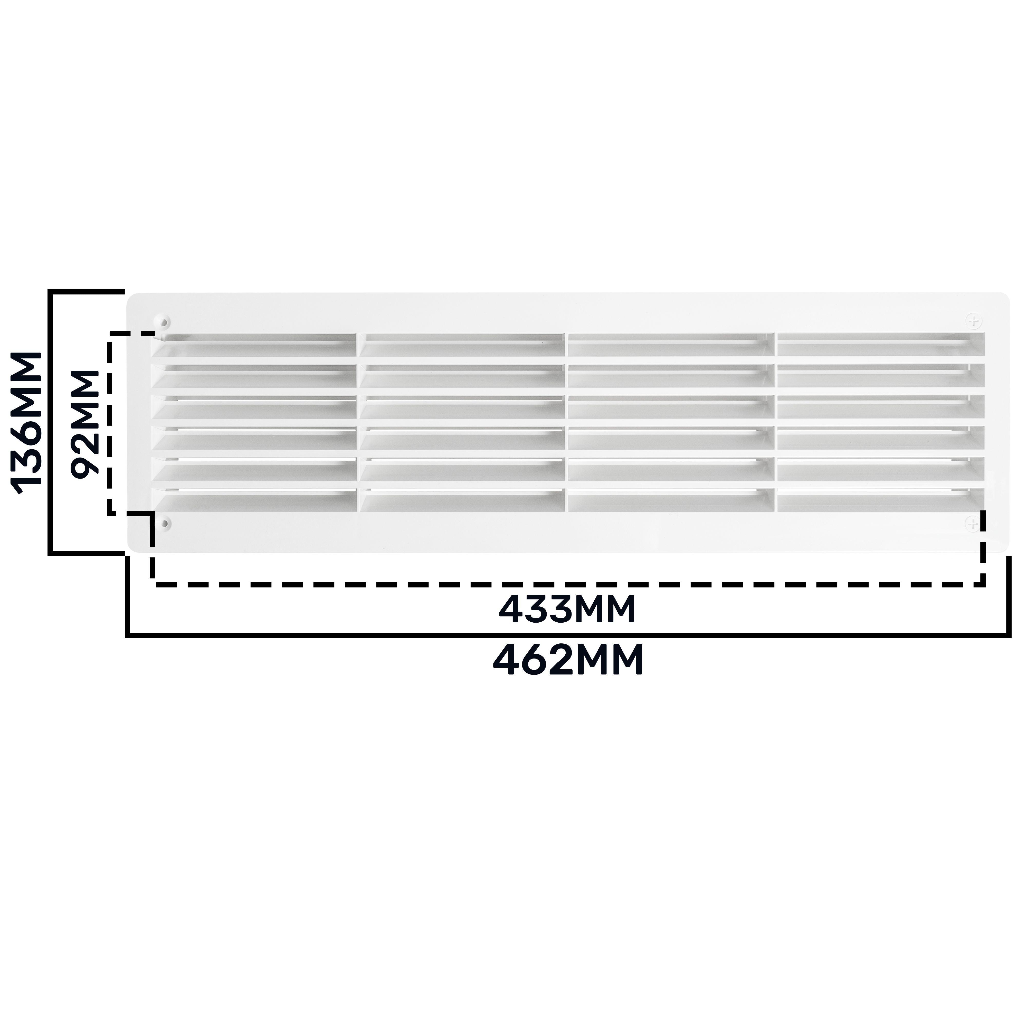 Door Louvre Vent KD 90mm—445mm