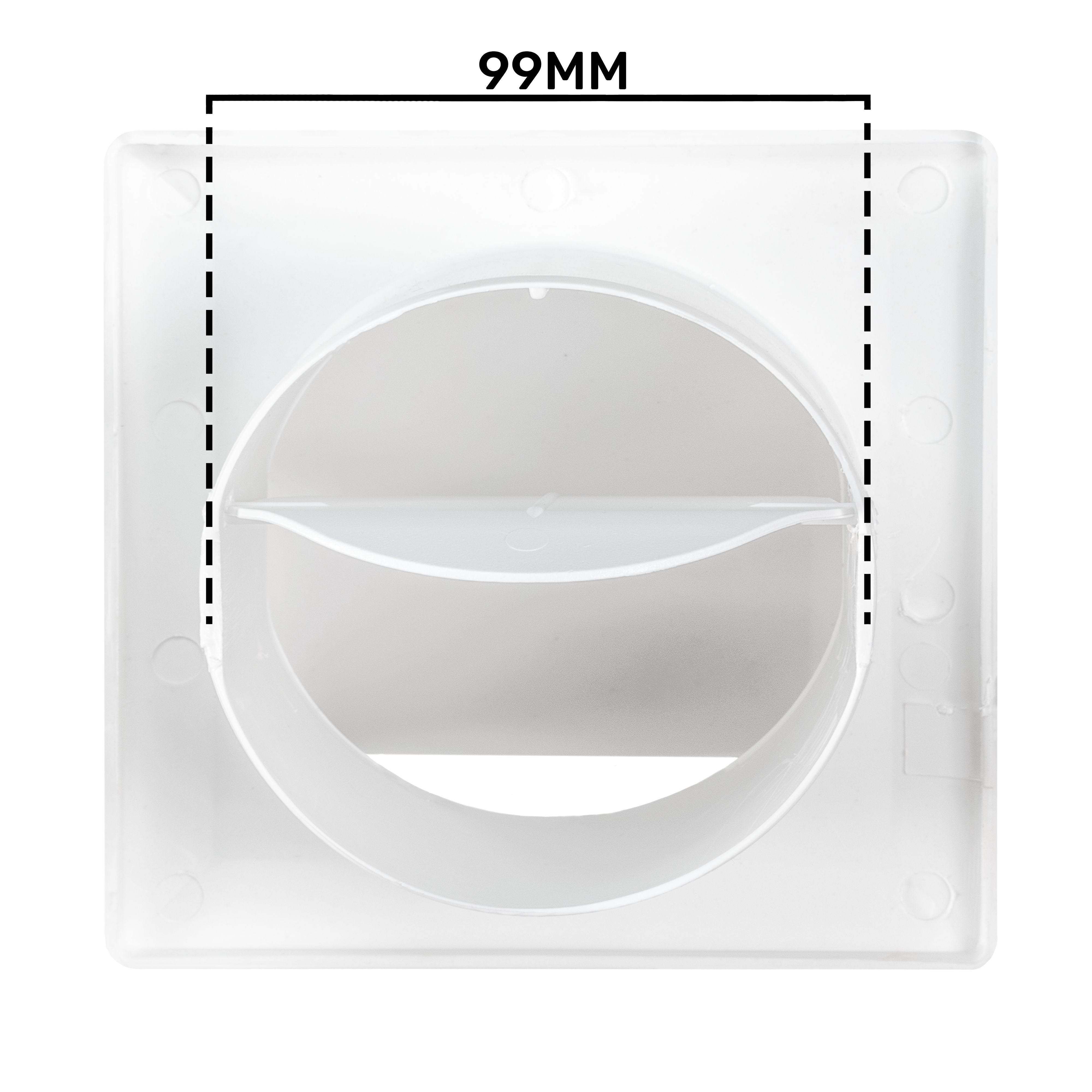 External White Louvre Vent  KRD/100 fi100mm