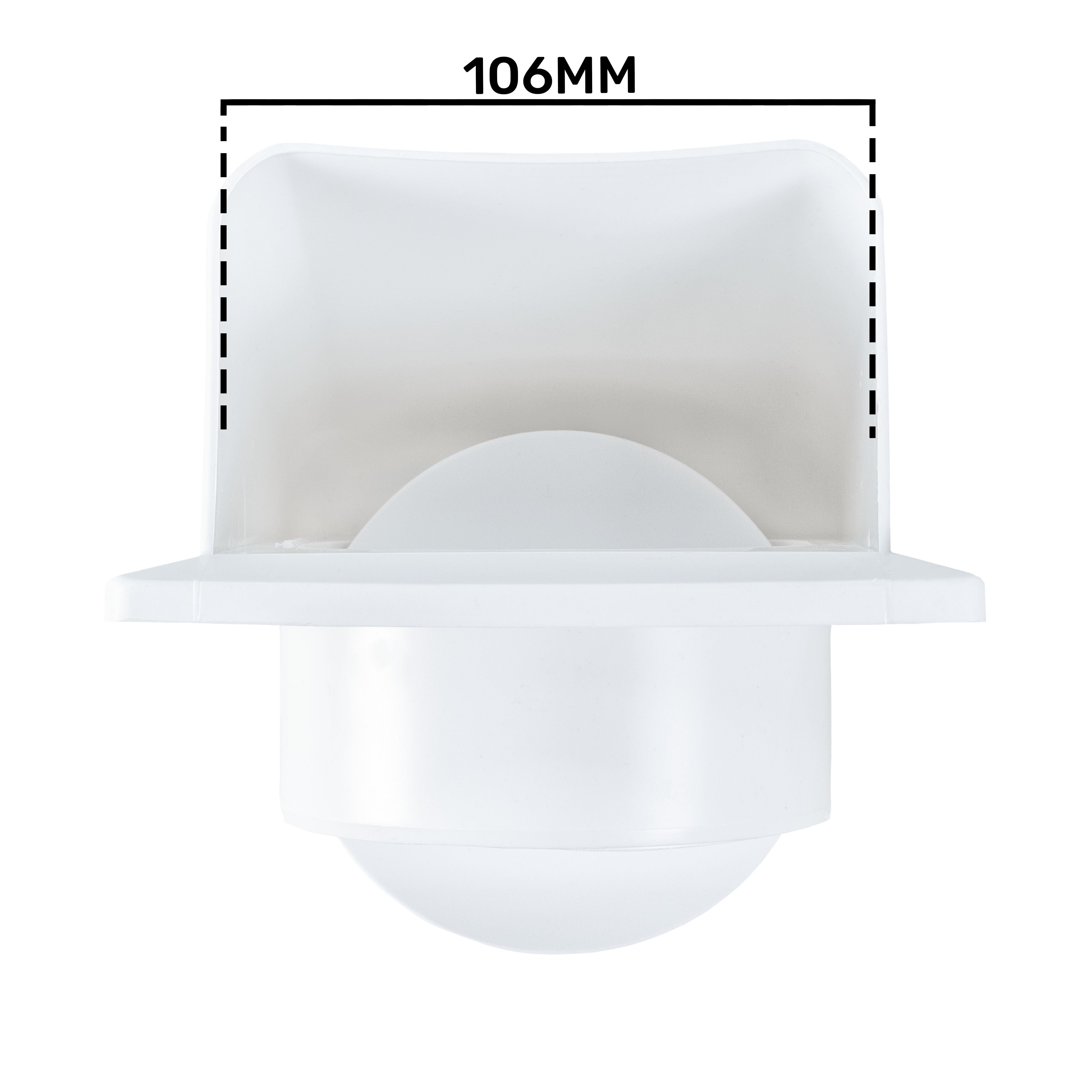 External White Louvre Vent  KRD/100 fi100mm