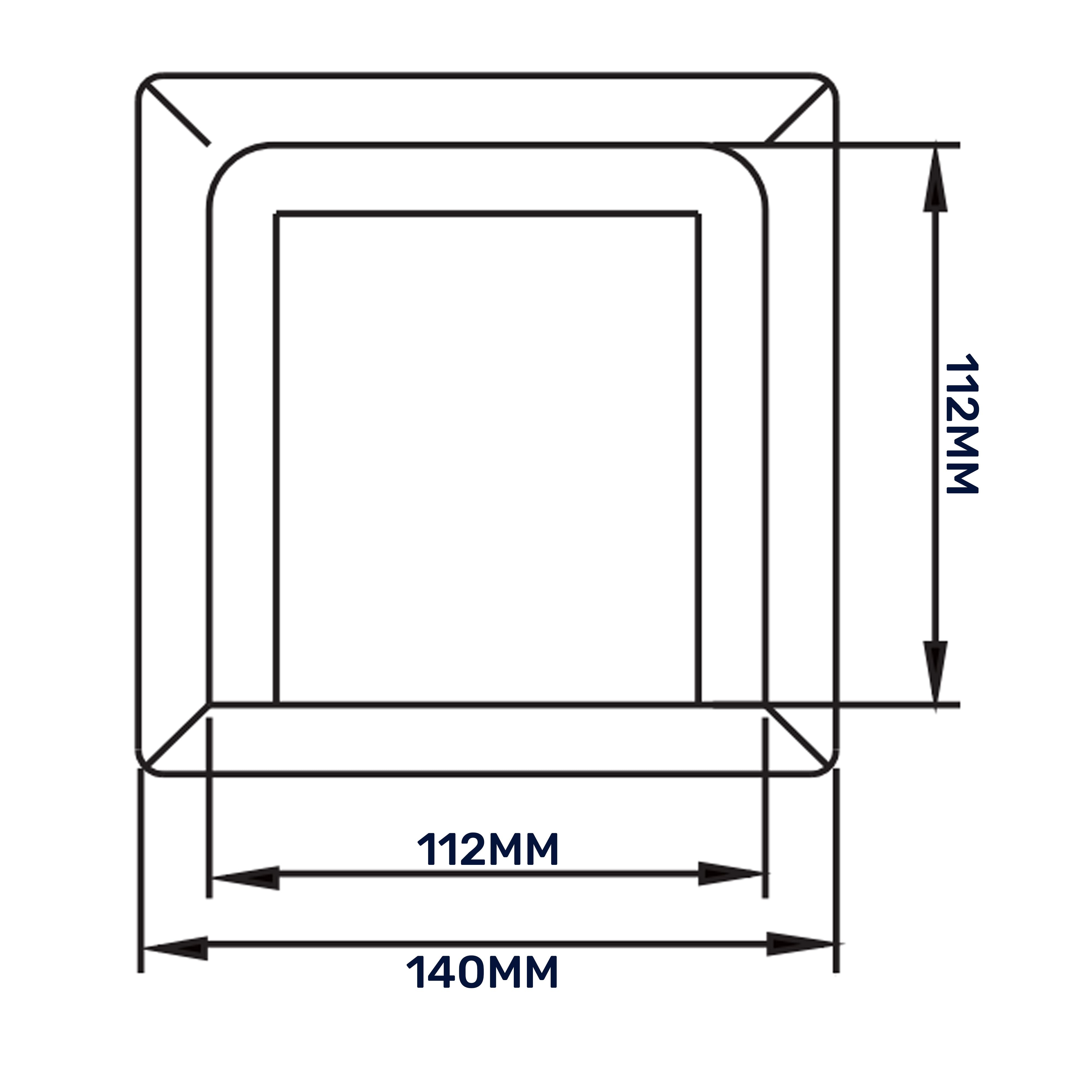 External White Louvre Vent  KRD/100 fi100mm