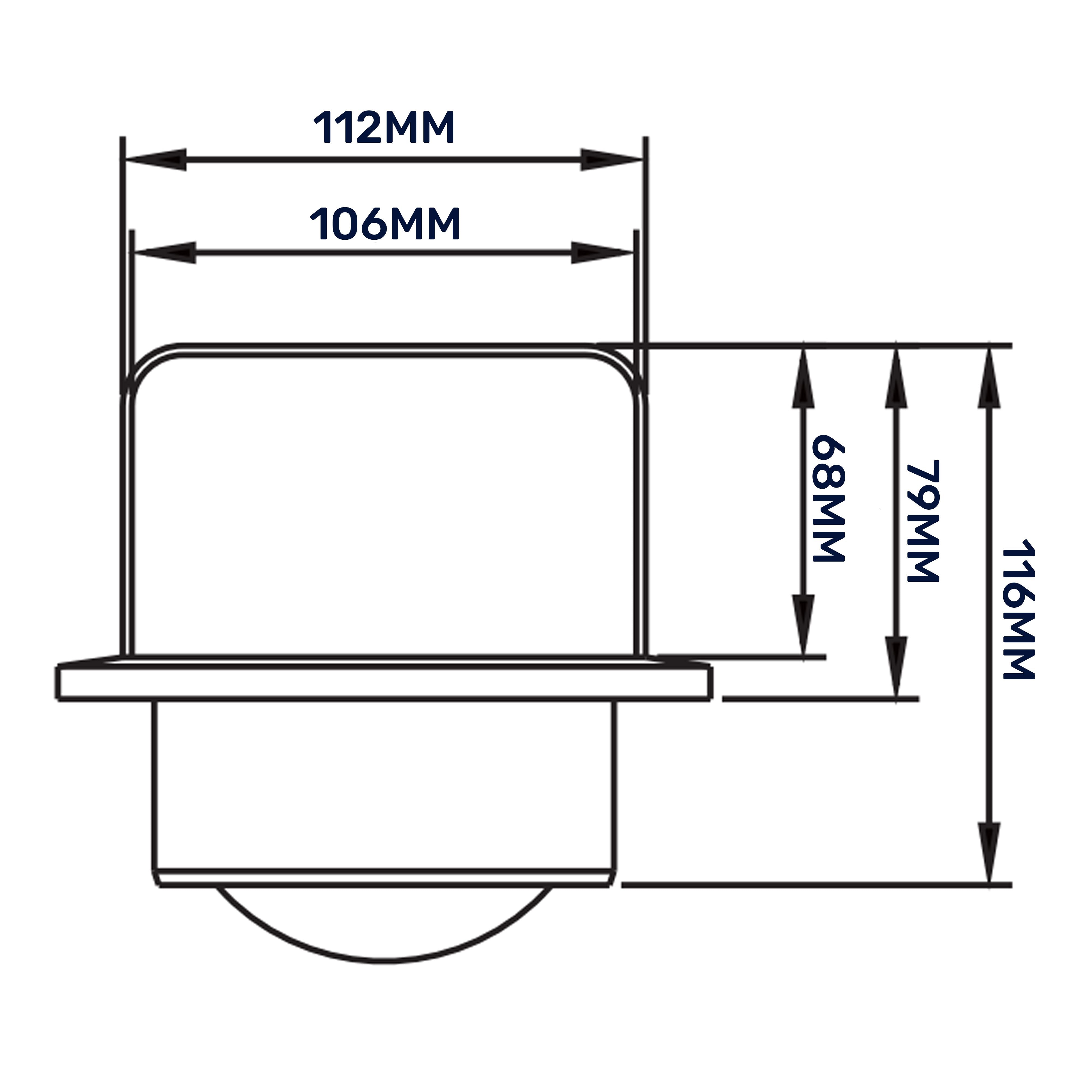 External White Louvre Vent  KRD/100 fi100mm