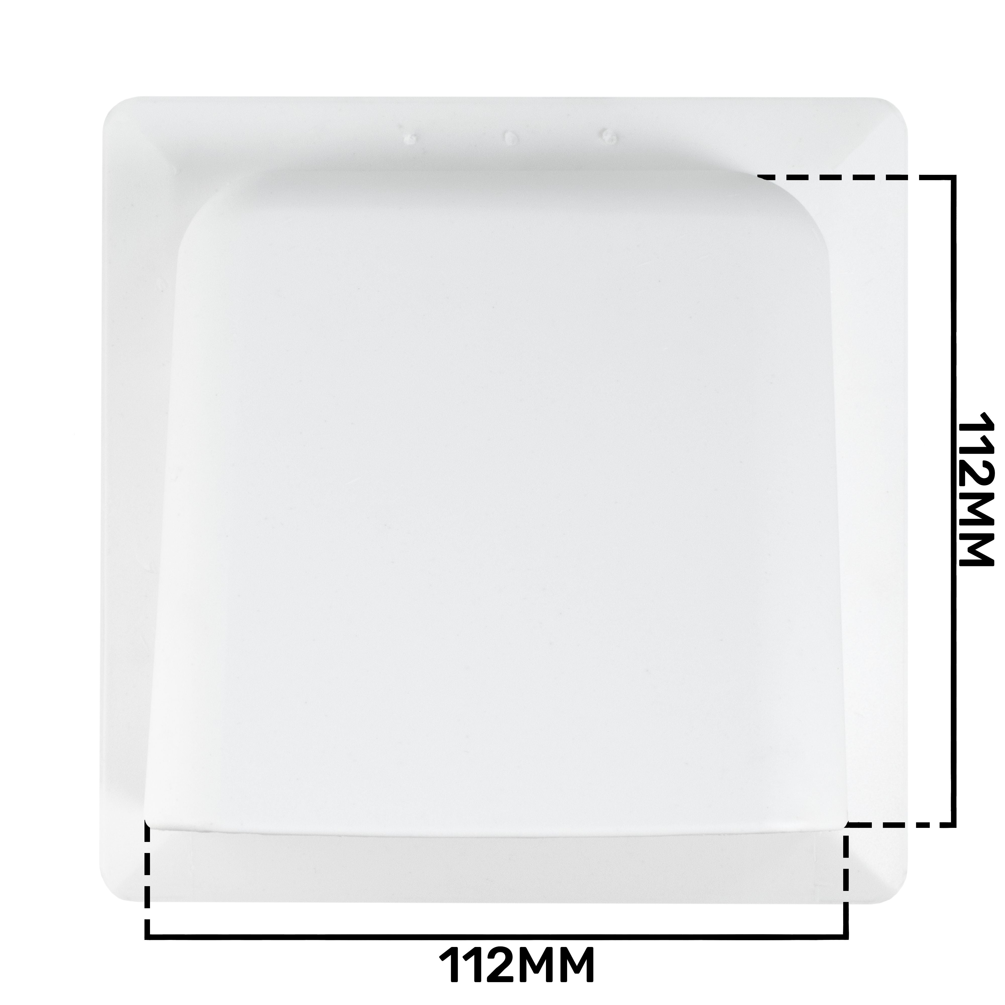 External White Louvre Vent  KRD/100 fi100mm