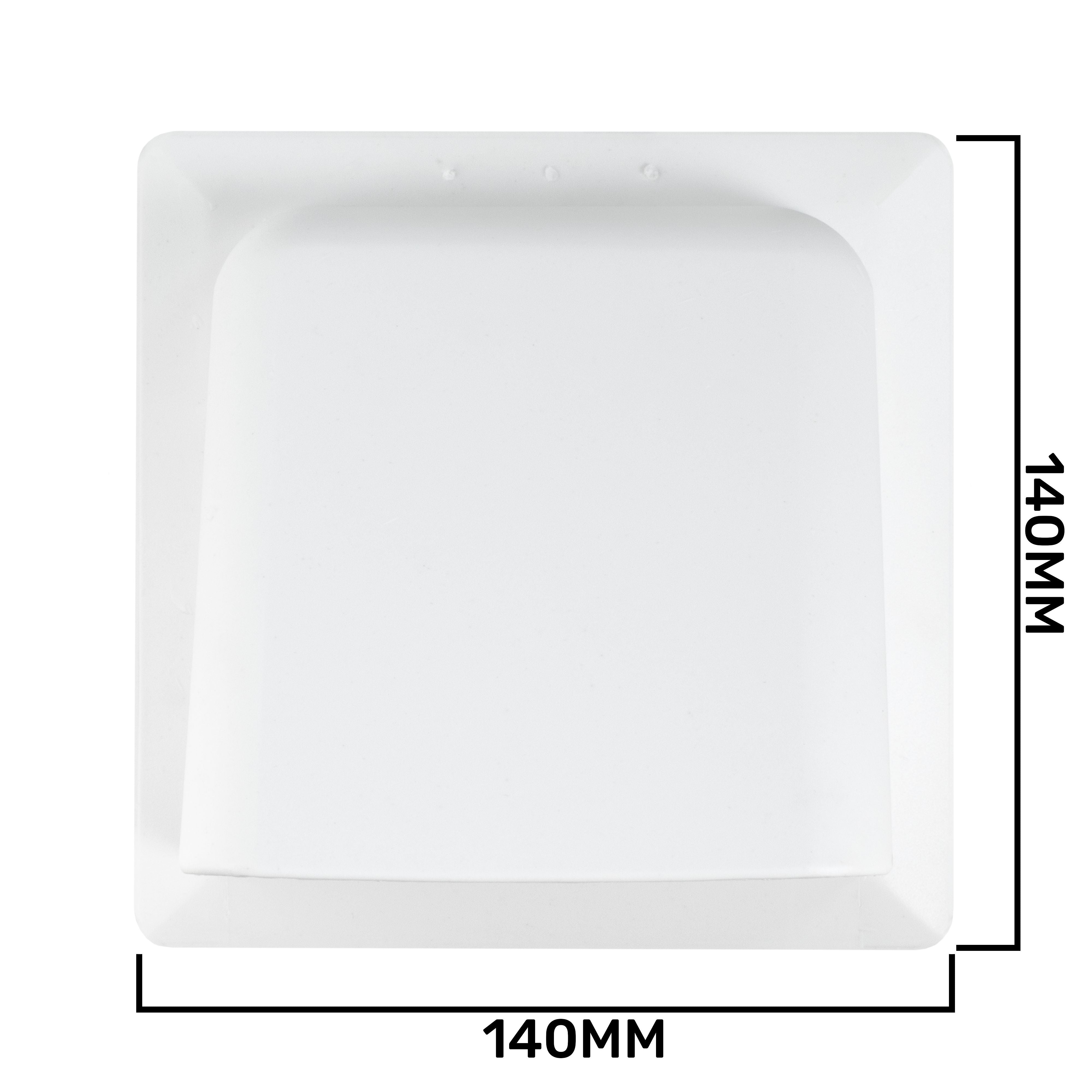External White Louvre Vent  KRD/100 fi100mm