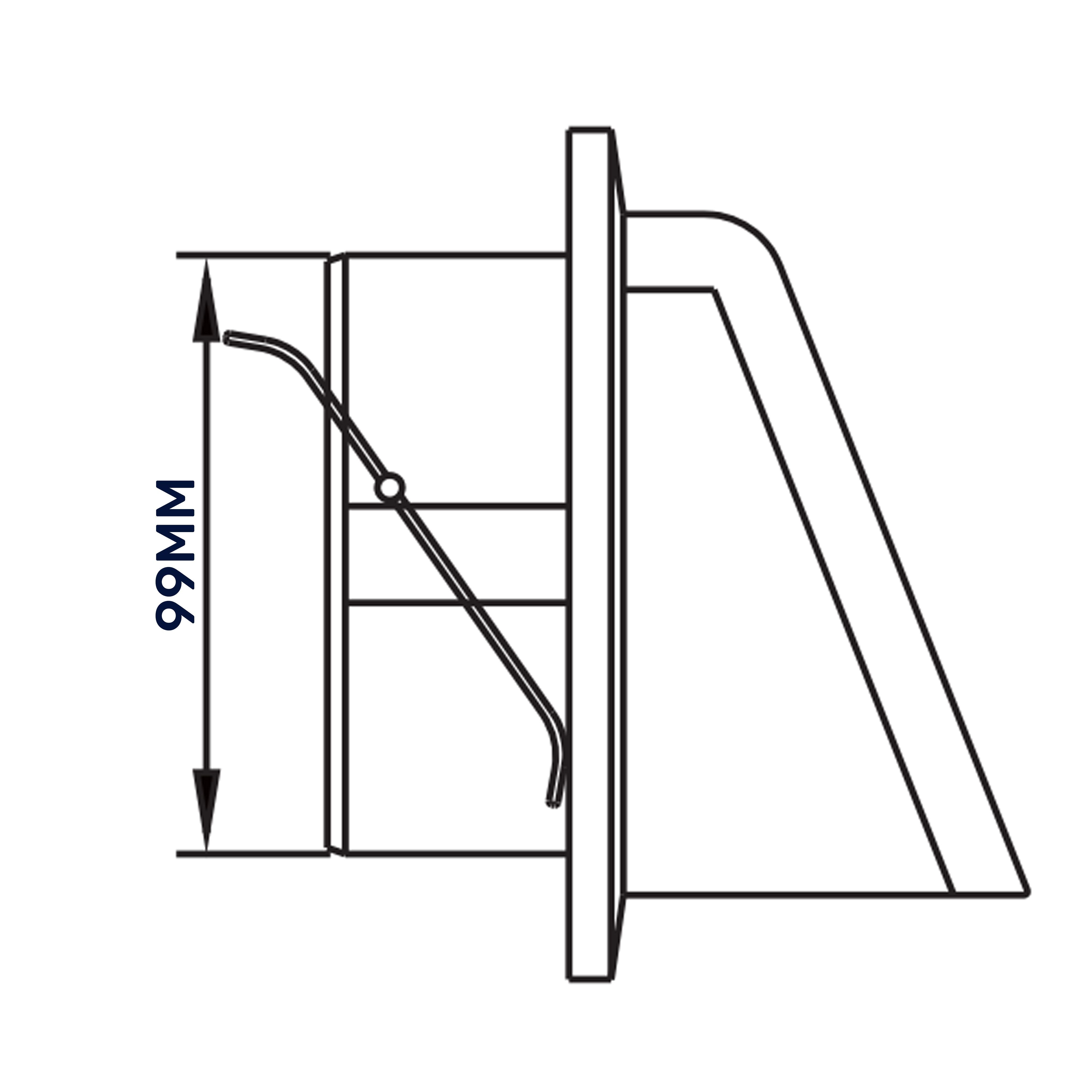 External Graphite Louvre Vent KRD/100G fi100mm