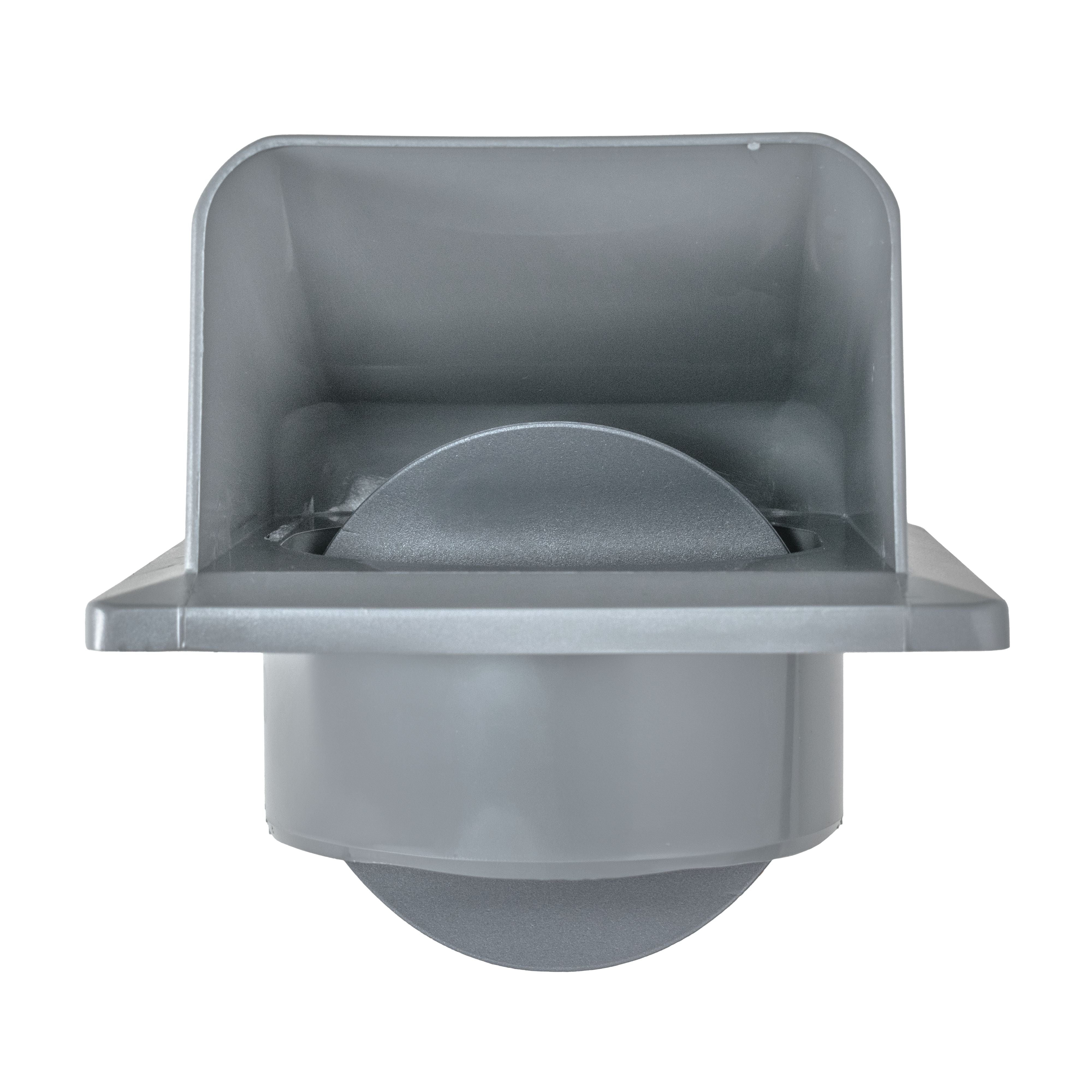 External Graphite Louvre Vent KRD/100G fi100mm