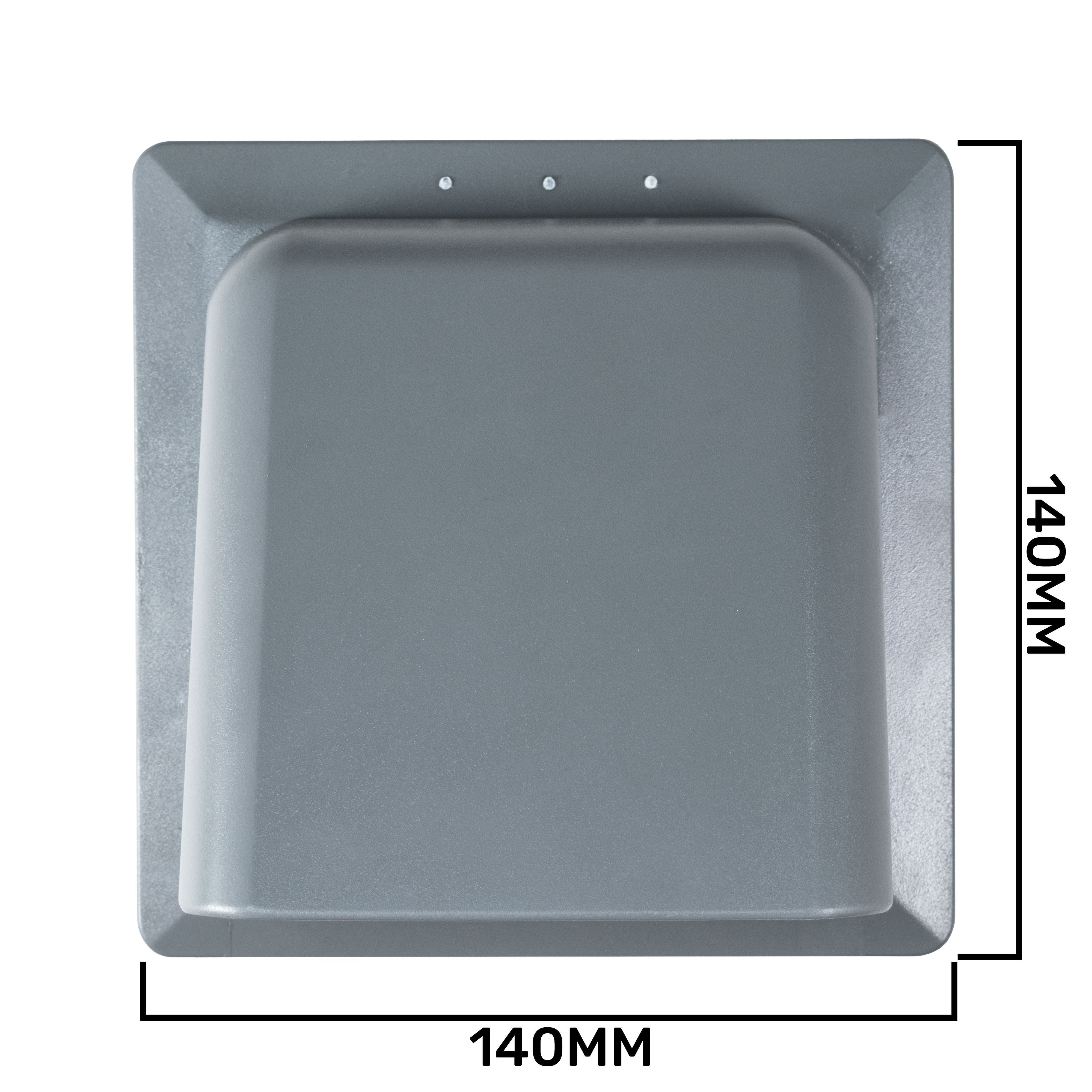 External Graphite Louvre Vent KRD/100G fi100mm