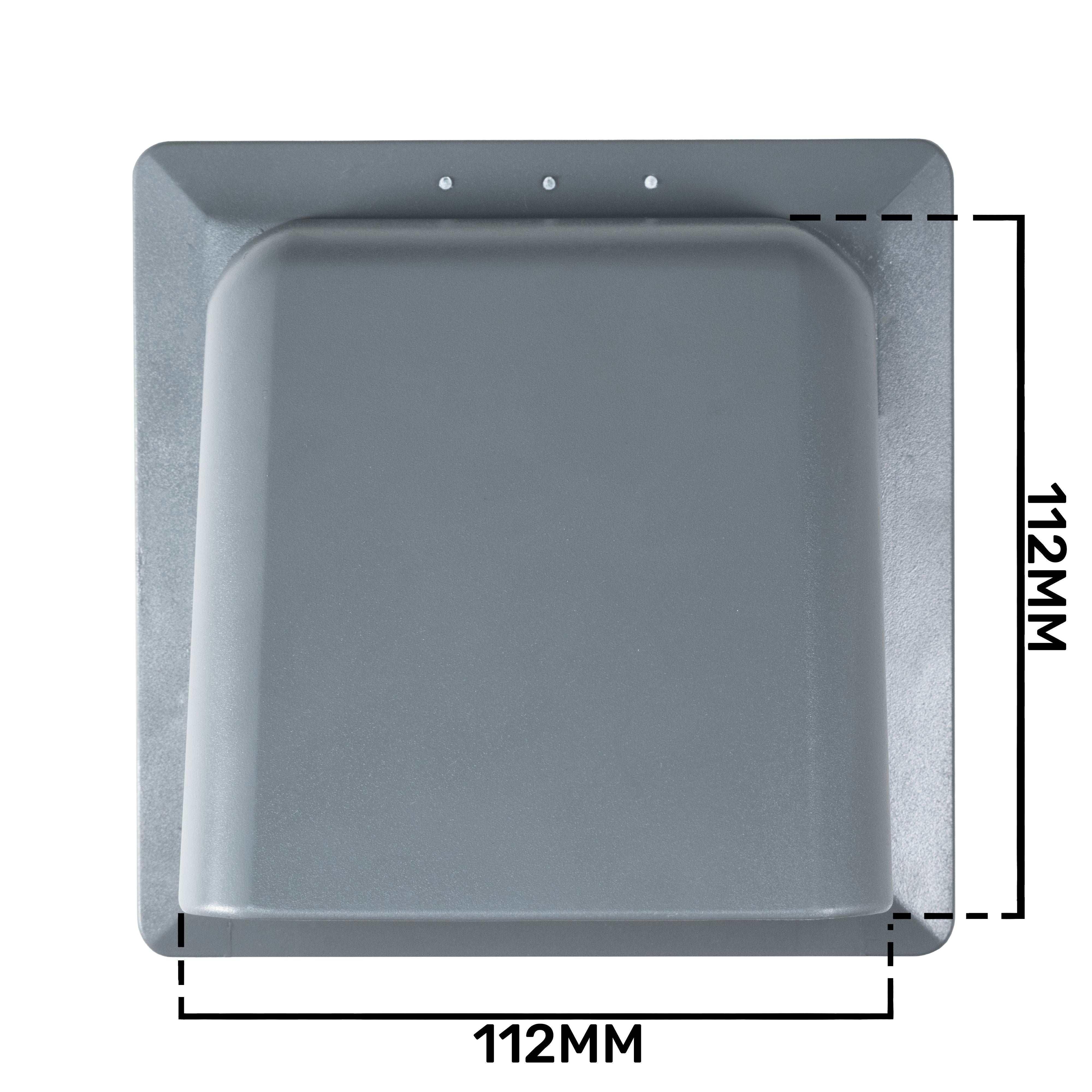 External Graphite Louvre Vent KRD/100G fi100mm