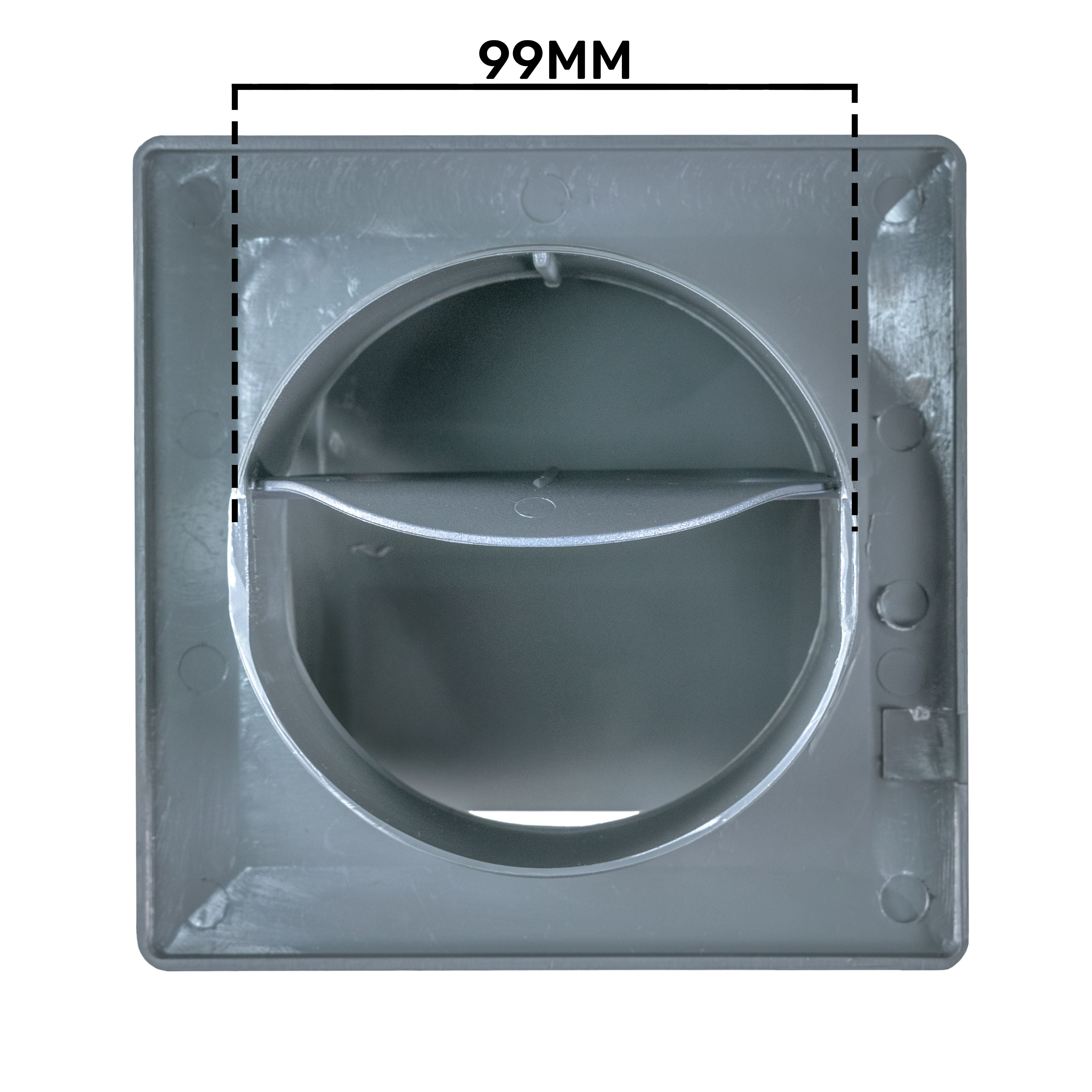 External Graphite Louvre Vent KRD/100G fi100mm