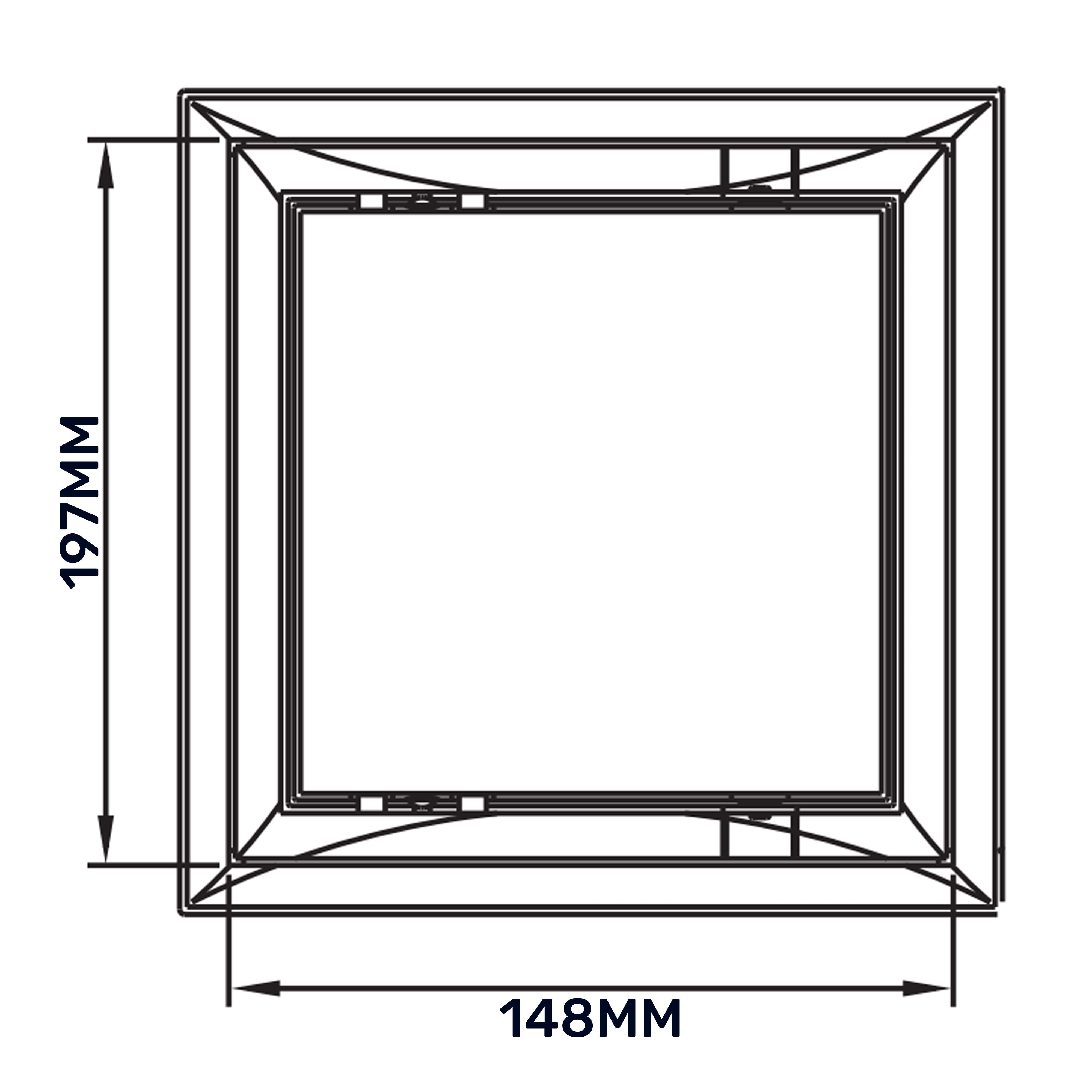 Access Panel Door PP, White 150mm x 200mm