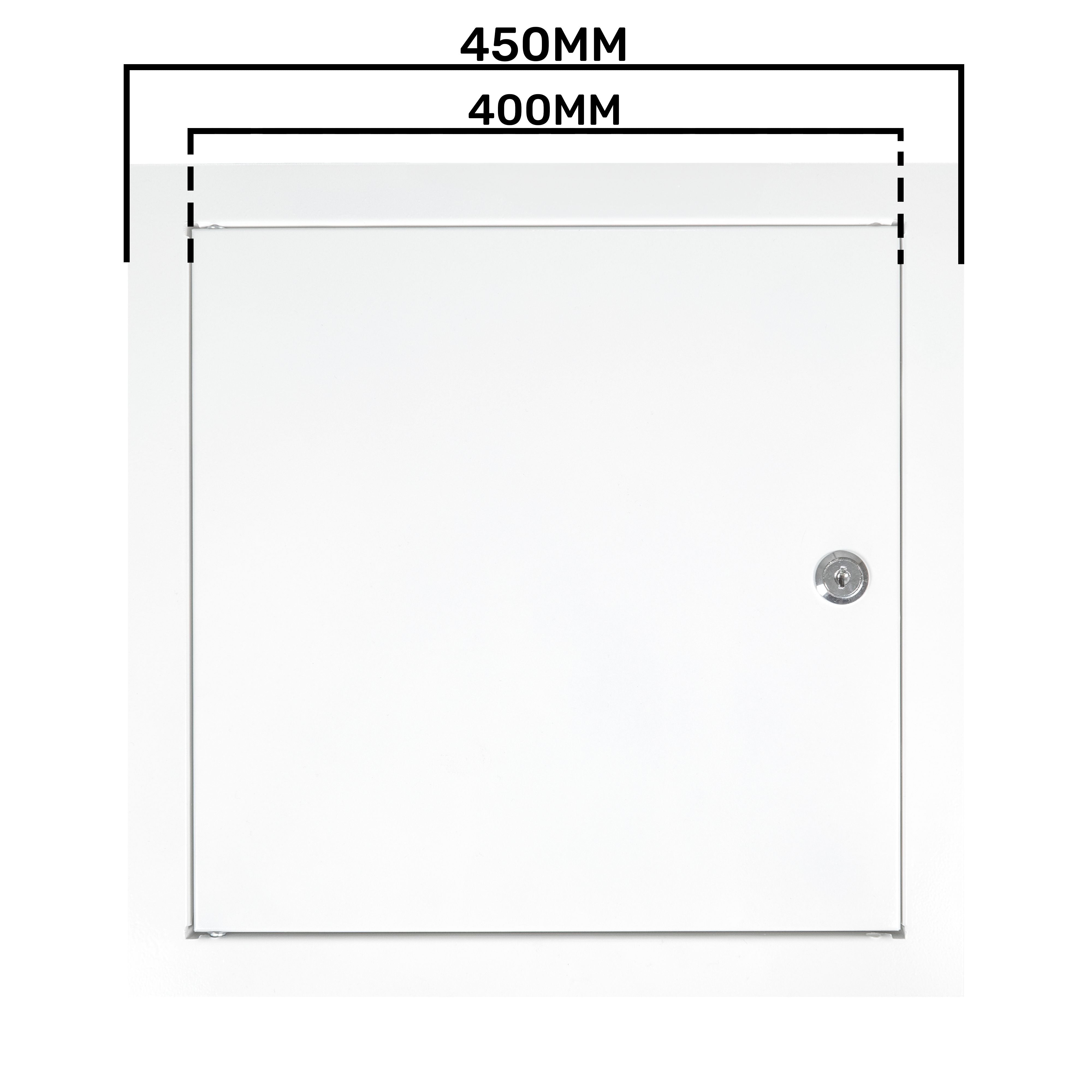 Access Panel Door Metal With Lock, White 400mm x 400mm
