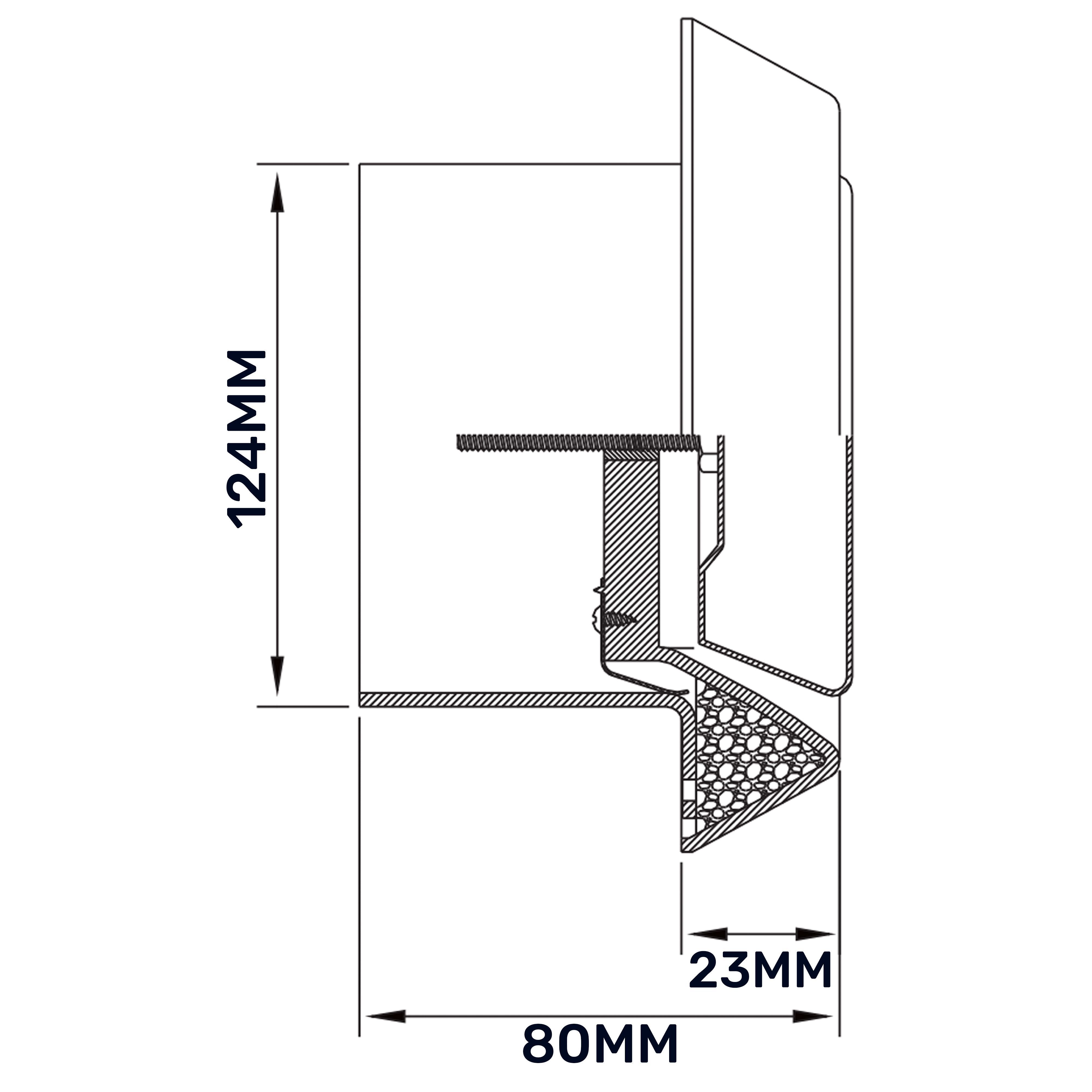White ABS Extract Ceiling Valve 125mm